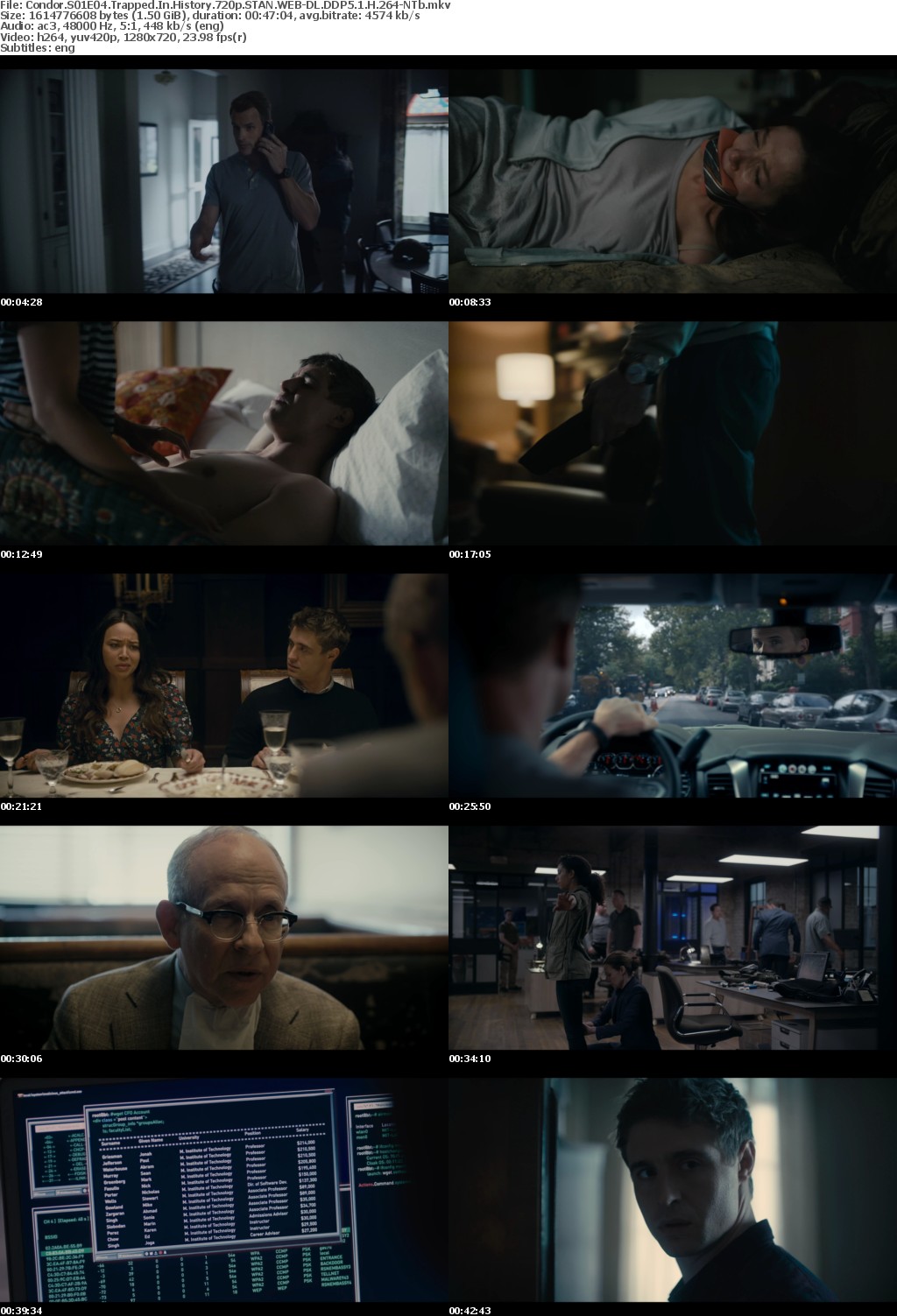 Condor S01E04 Trapped In History 720p STAN WEB-DL DDP5 1 H 264-NTb Condor S01E04 Trapped In History 720p STAN WEB-DL DDP5 1 H 264-NTb