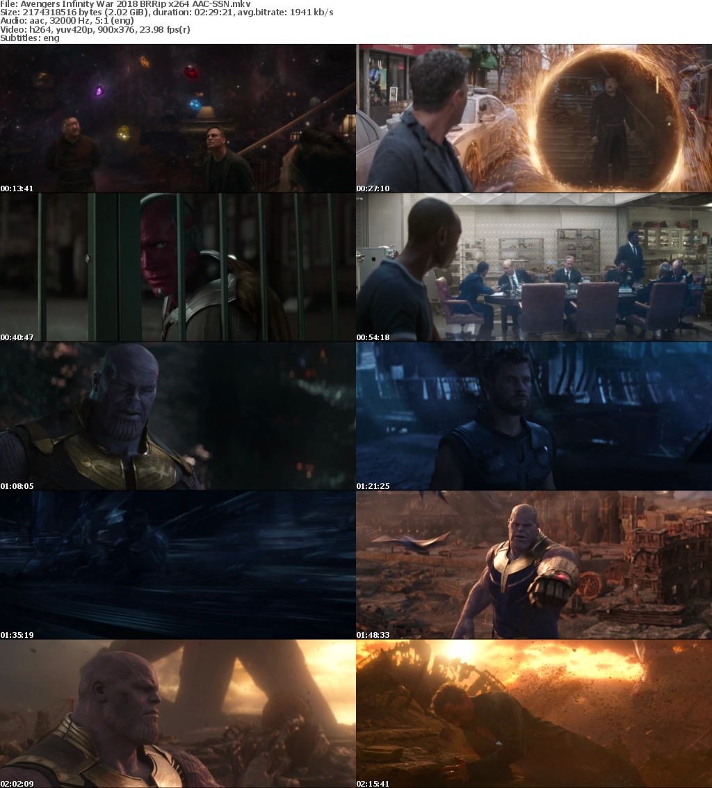 Avengers Infinity War (2018) BRRip x264 AAC-SSN