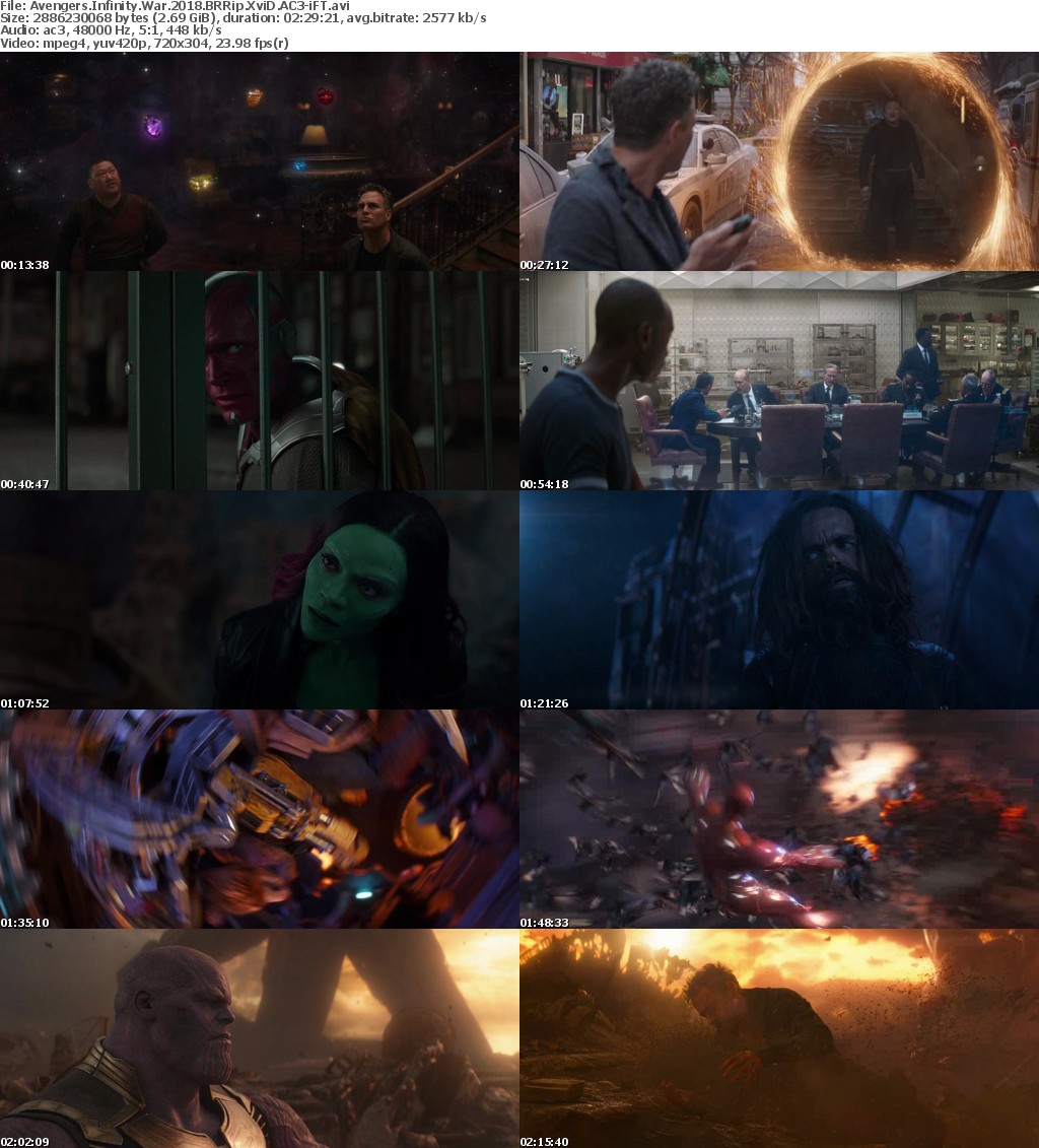 Avengers Infinity War (2018) BRRip XviD AC3-iFT