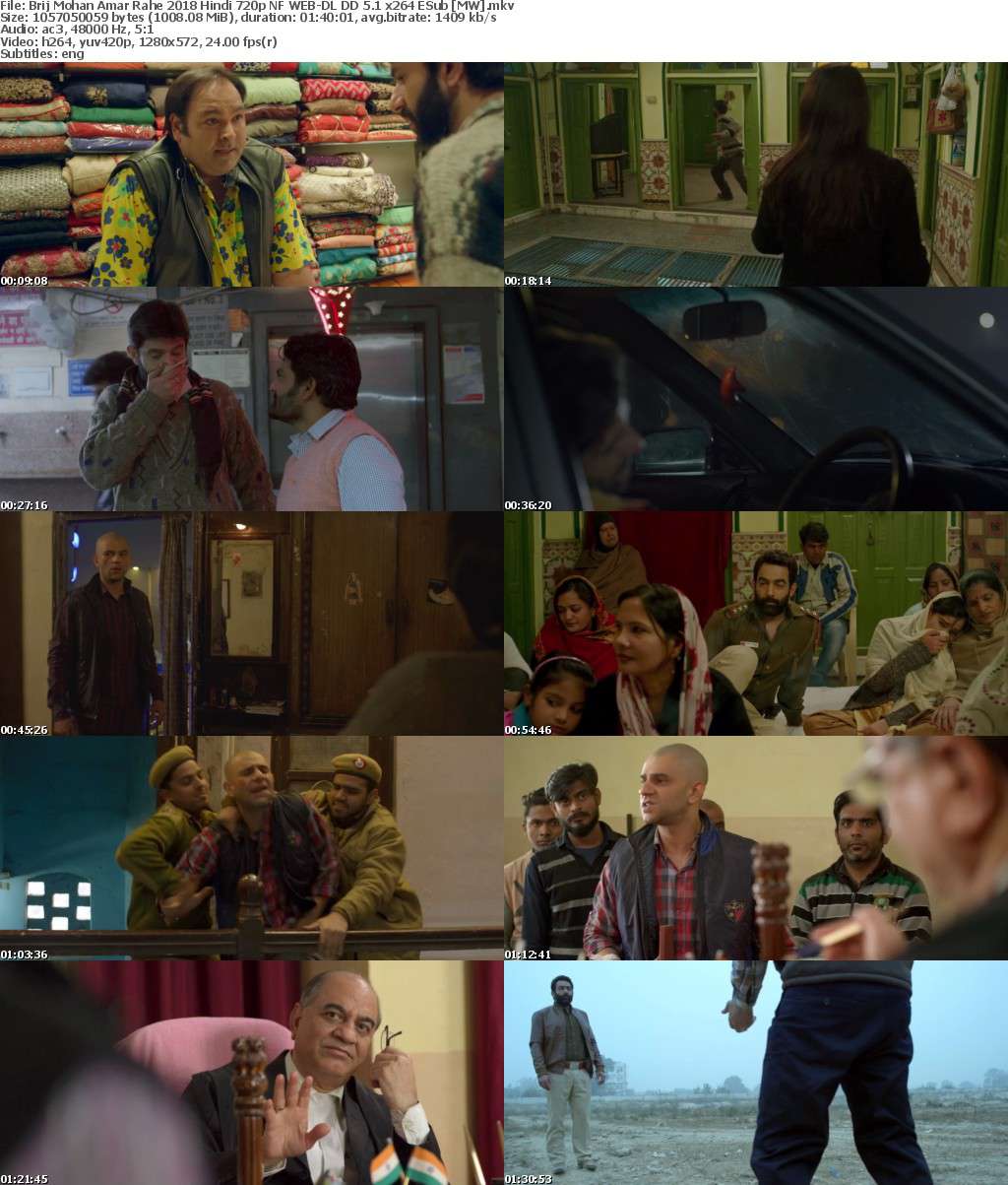 Brij Mohan Amar Rahe (2018) Hindi 720p NF WEB-DL DD 5.1 x264 ESub MW