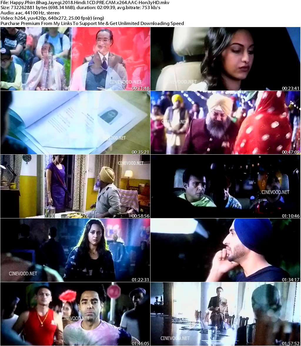 Happy Phirr Bhag Jayegi (2018) Hindi 1CD PRE CAM x264 AAC-Hon3yHD