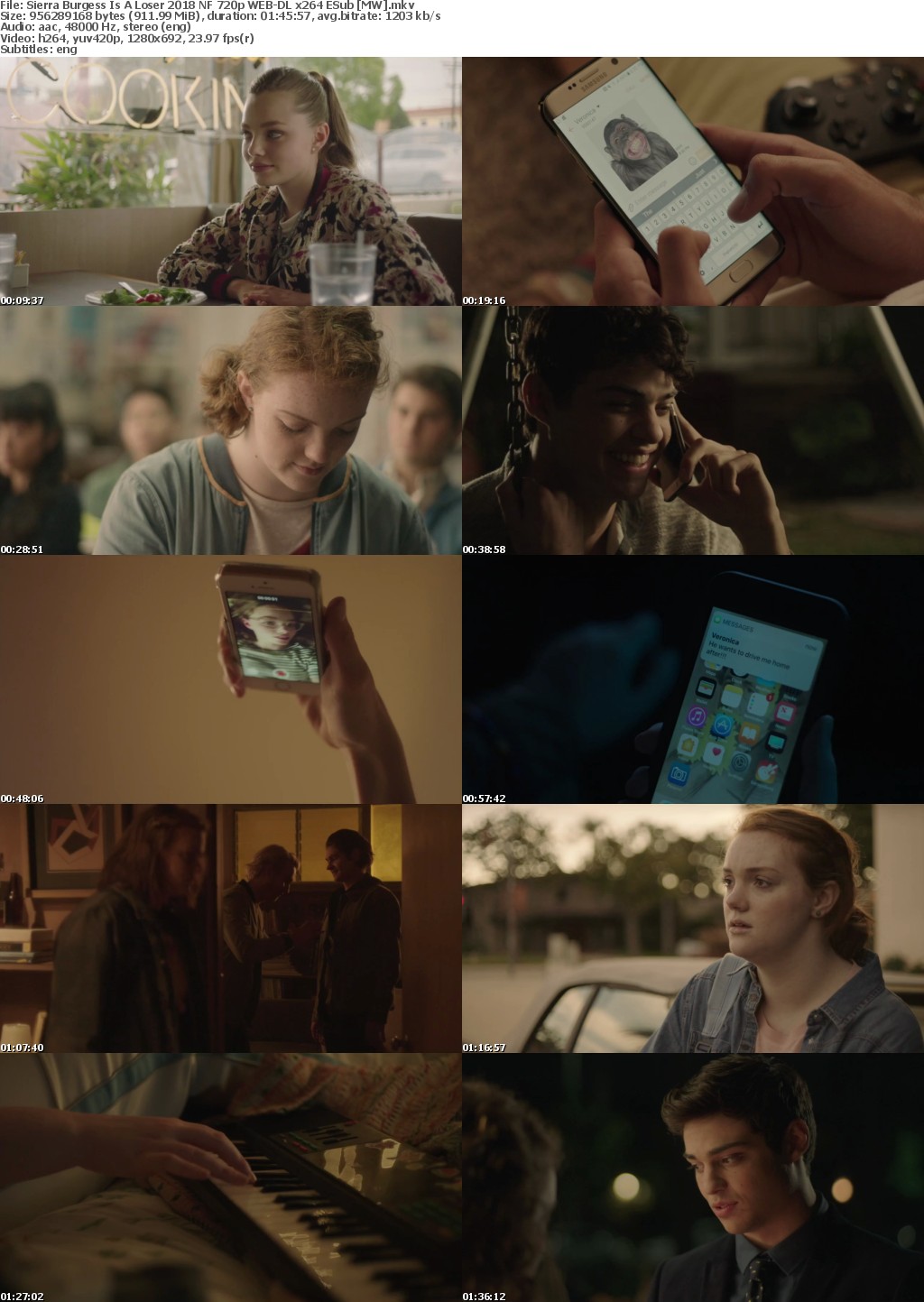 Sierra Burgess Is A Loser (2018) NF 720p WEB-DL x264 ESub MW