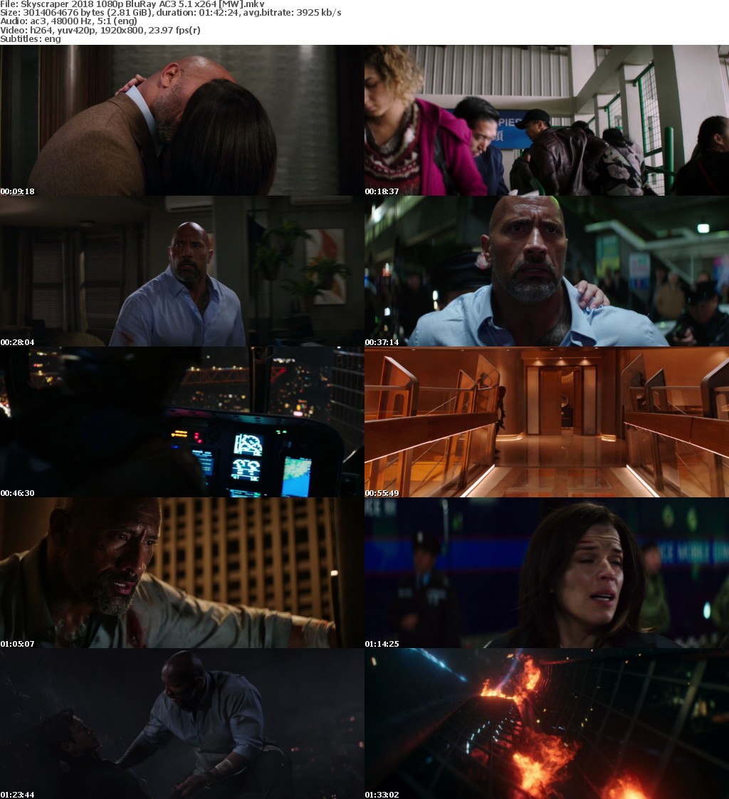 Skyscraper (2018) 1080p BluRay AC3 5.1 x264 MW