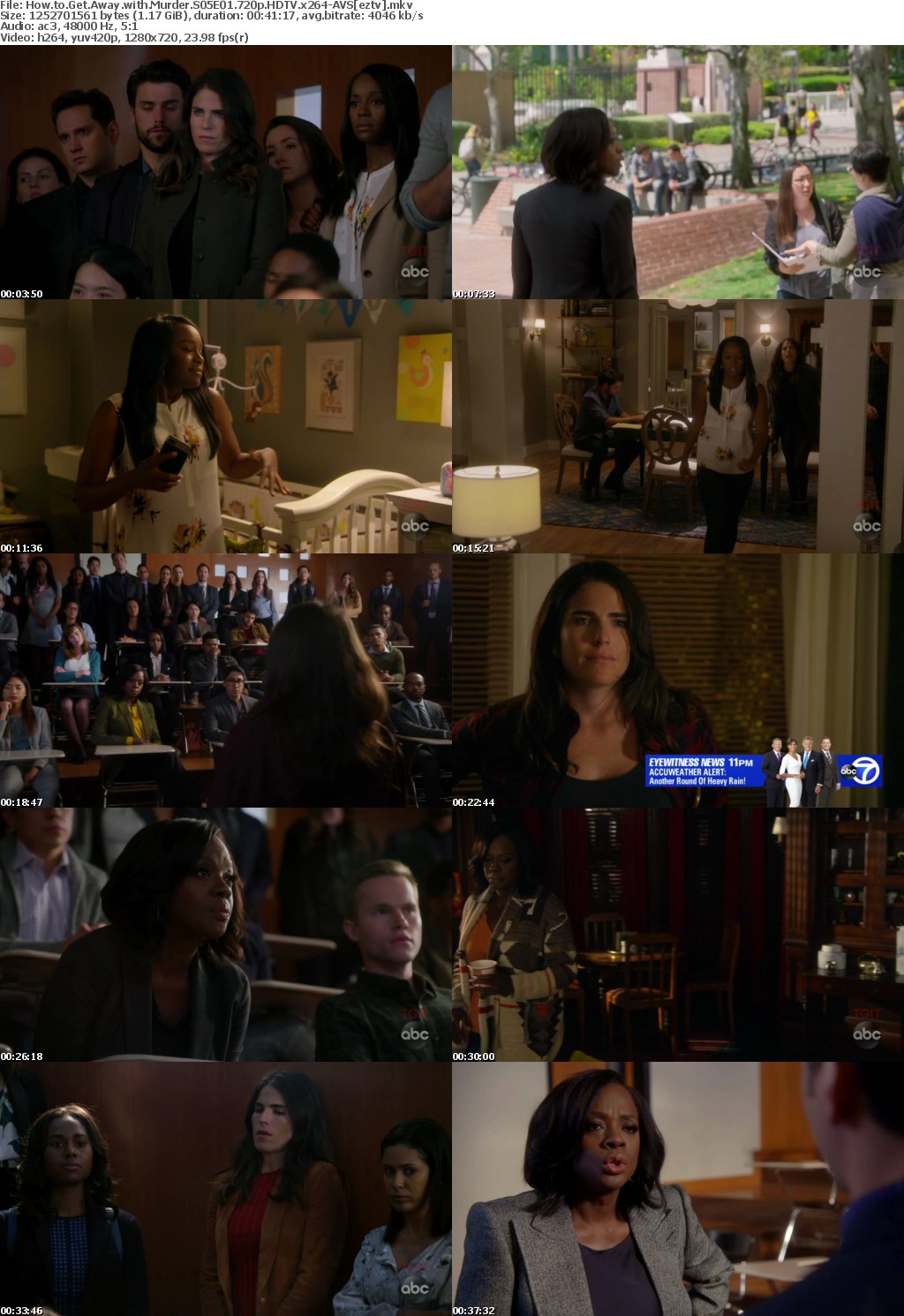 How to Get Away with Murder S05E01 720p HDTV x264-AVS