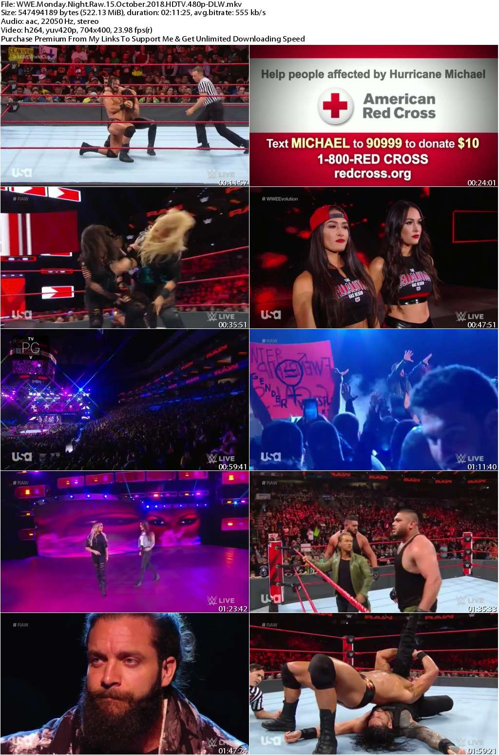 WWE Monday Night Raw 15 October 2018 HDTV 480p-DLW