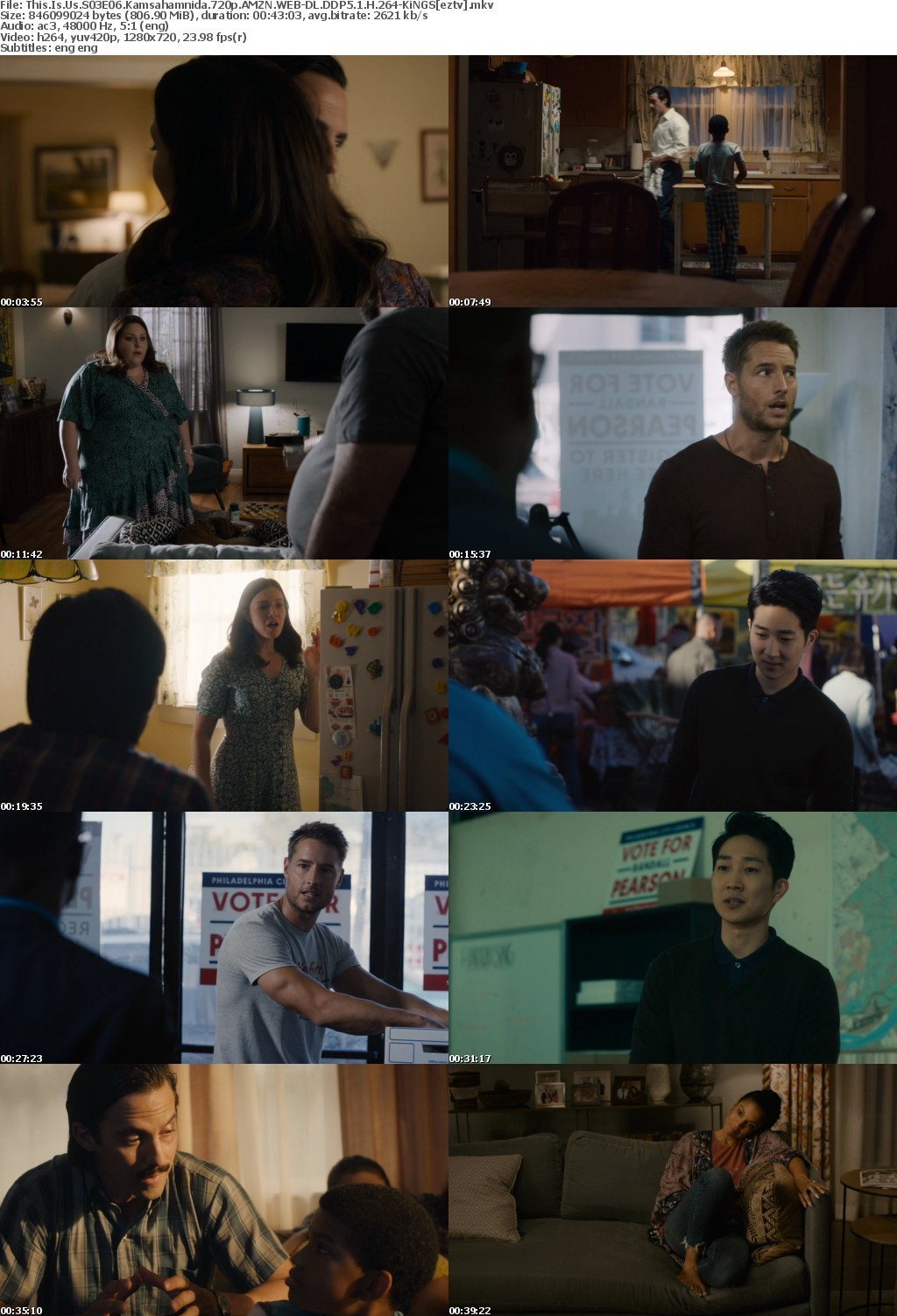 This Is Us S03E06 Kamsahamnida 720p AMZN WEB-DL DDP5.1 H264-KiNGS