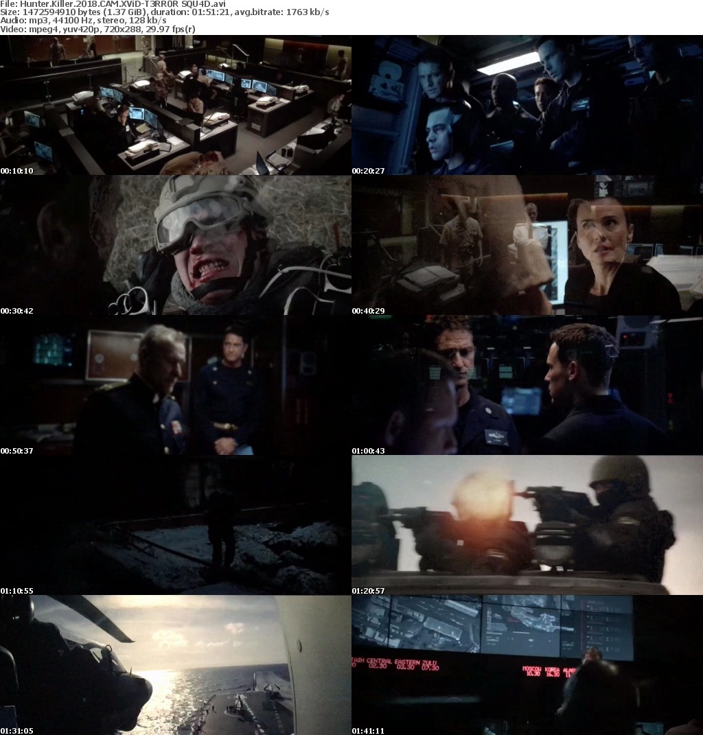 Hunter Killer (2018) CAM XViD-T3RR0R SQU4D