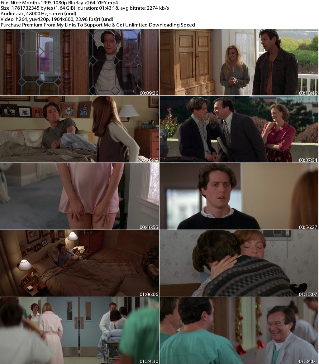 Nine Months (1995) 1080p BluRay x264-YIFY