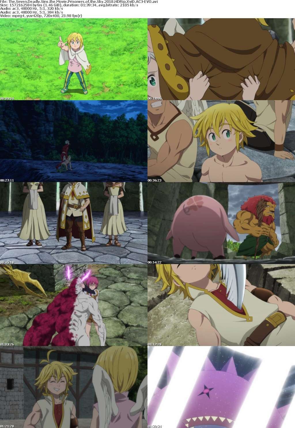 The Seven Deadly Sins the Movie Prisoners of the Sky (2018) HDRip XviD AC3-EVO