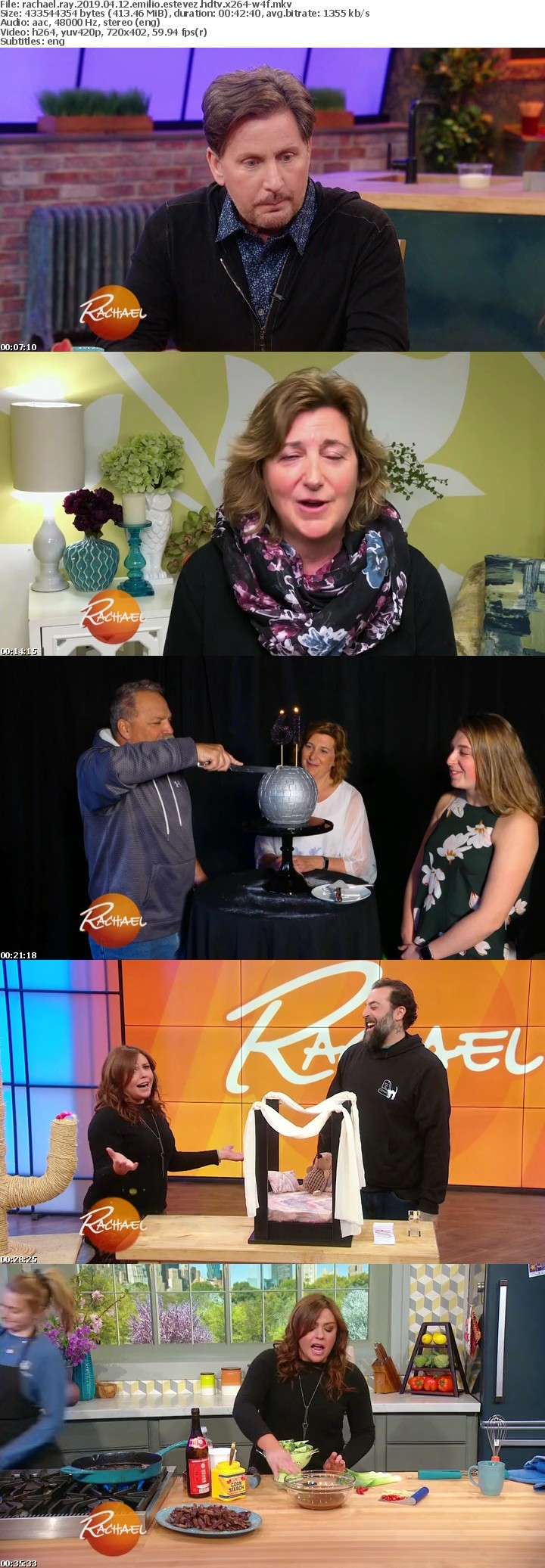 Rachael Ray 2019 04 12 Emilio Estevez HDTV x264-W4F Rachael Ray 2019 04 12 Emilio Estevez HDTV x264-W4F