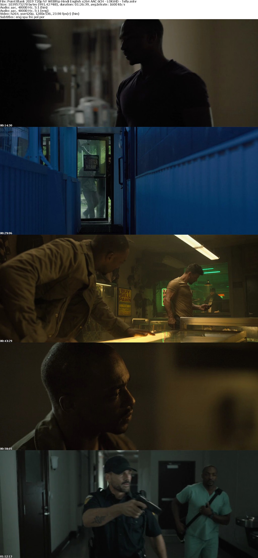 Point Blank 2019 720p NF WEBRip Hindi English x264 AAC 6CH - LOKiHD - Telly Point Blank 2019 720p NF WEBRip Hindi English x264 AAC 6CH - LOKiHD - Telly