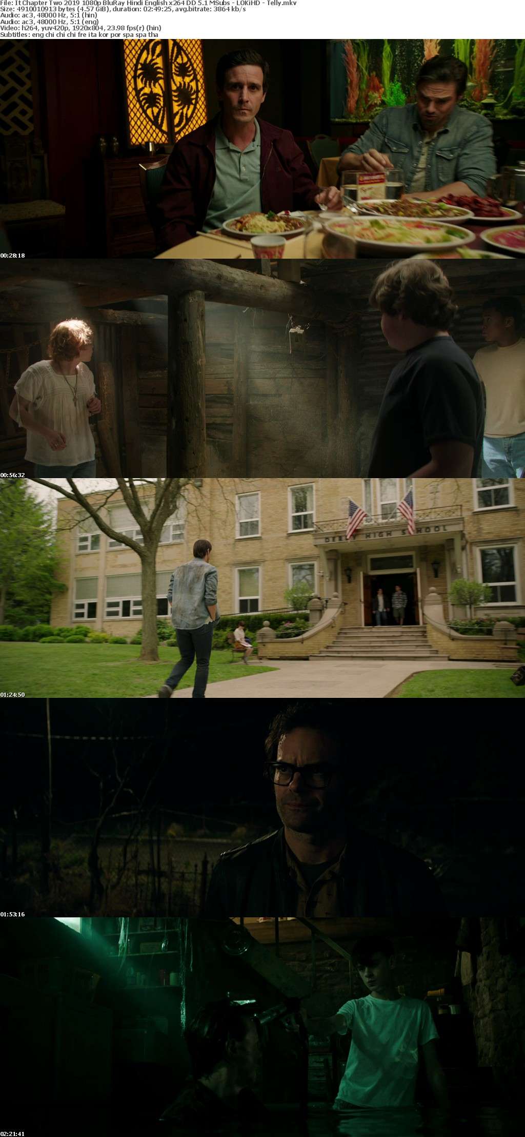 It Chapter Two 2019 1080p BluRay Hindi English x264 DD 5 1 MSubs - LOKiHD - Telly It Chapter Two 2019 1080p BluRay Hindi English x264 DD 5 1 MSubs - LOKiHD - Telly
