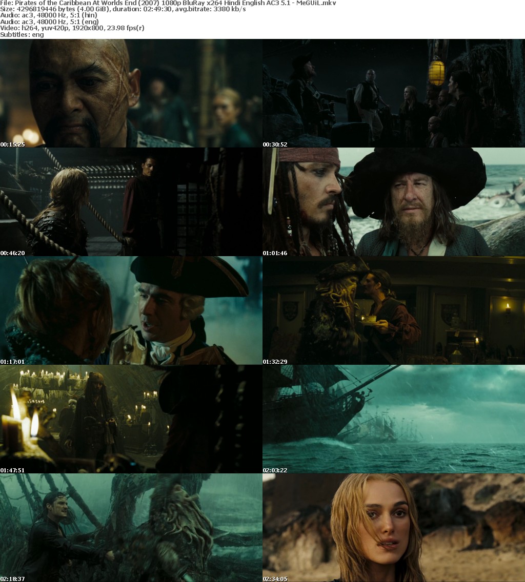 Pirates of the Caribbean At Worlds End (2007) 1080p BluRay x264 Hindi English AC3 5 1 - MeGUiL