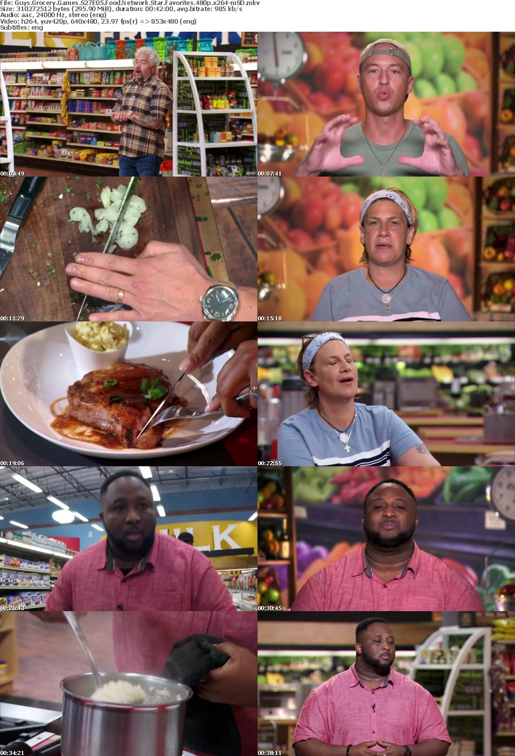 Guys Grocery Games S27E05 Food Network Star Favorites 480p x264-mSD