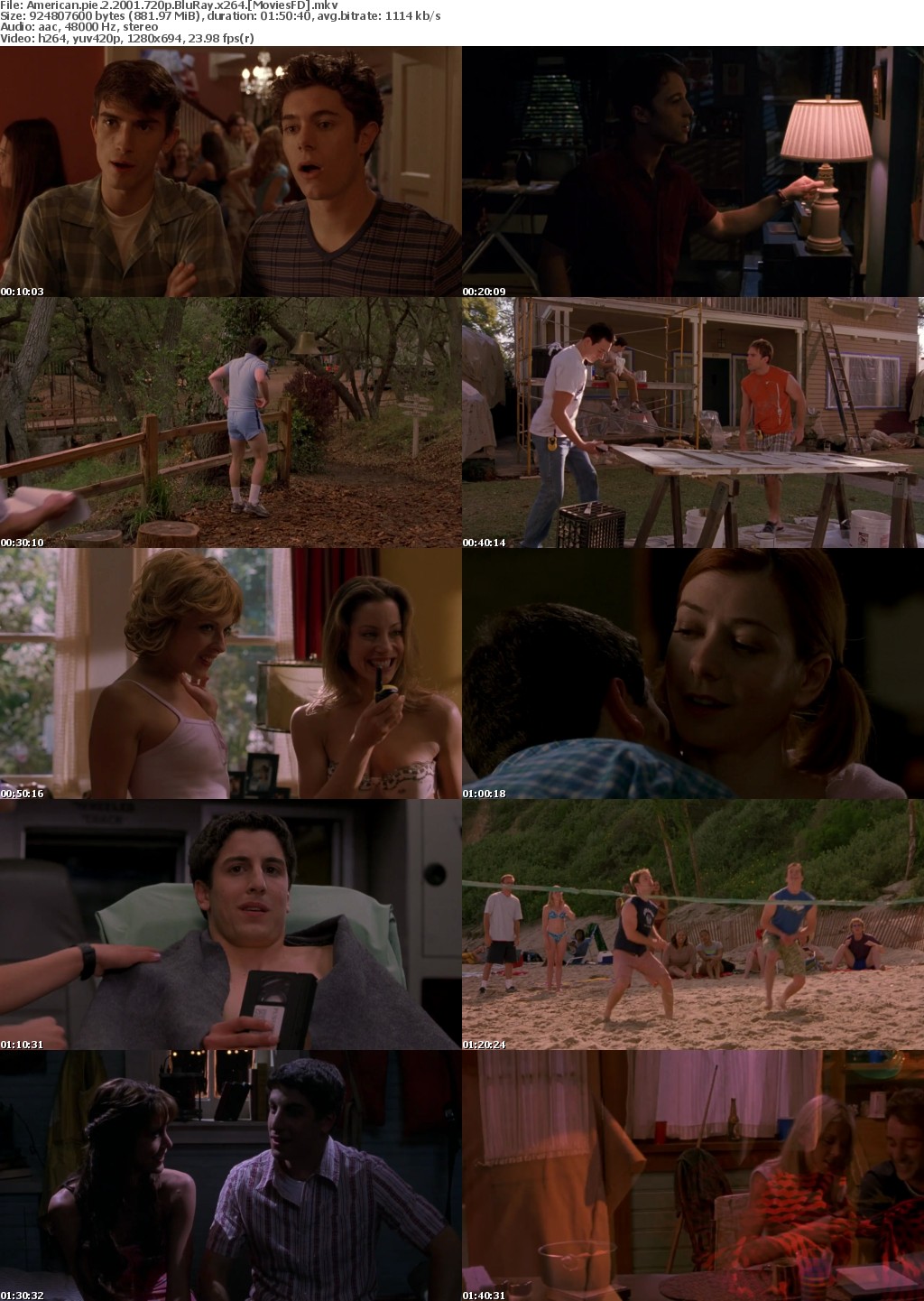 American Pie 2 (2001) 720P Bluray X264 Moviesfd