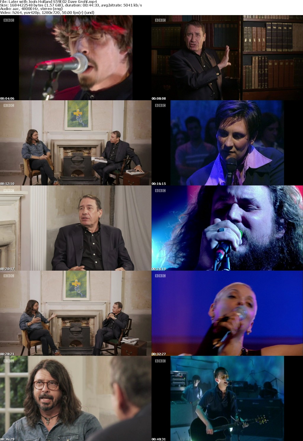 Later with Jools Holland S59E02 Dave Grohl (1280x720p HD, 50fps, soft Eng subs)