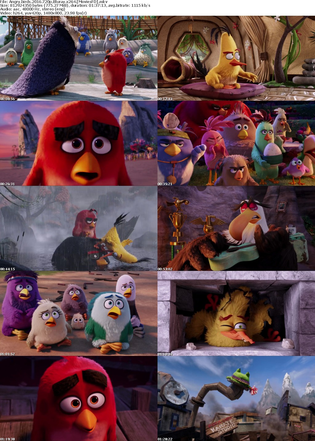 Angry Birds (2016) 720p BluRay x264 - MoviesFD