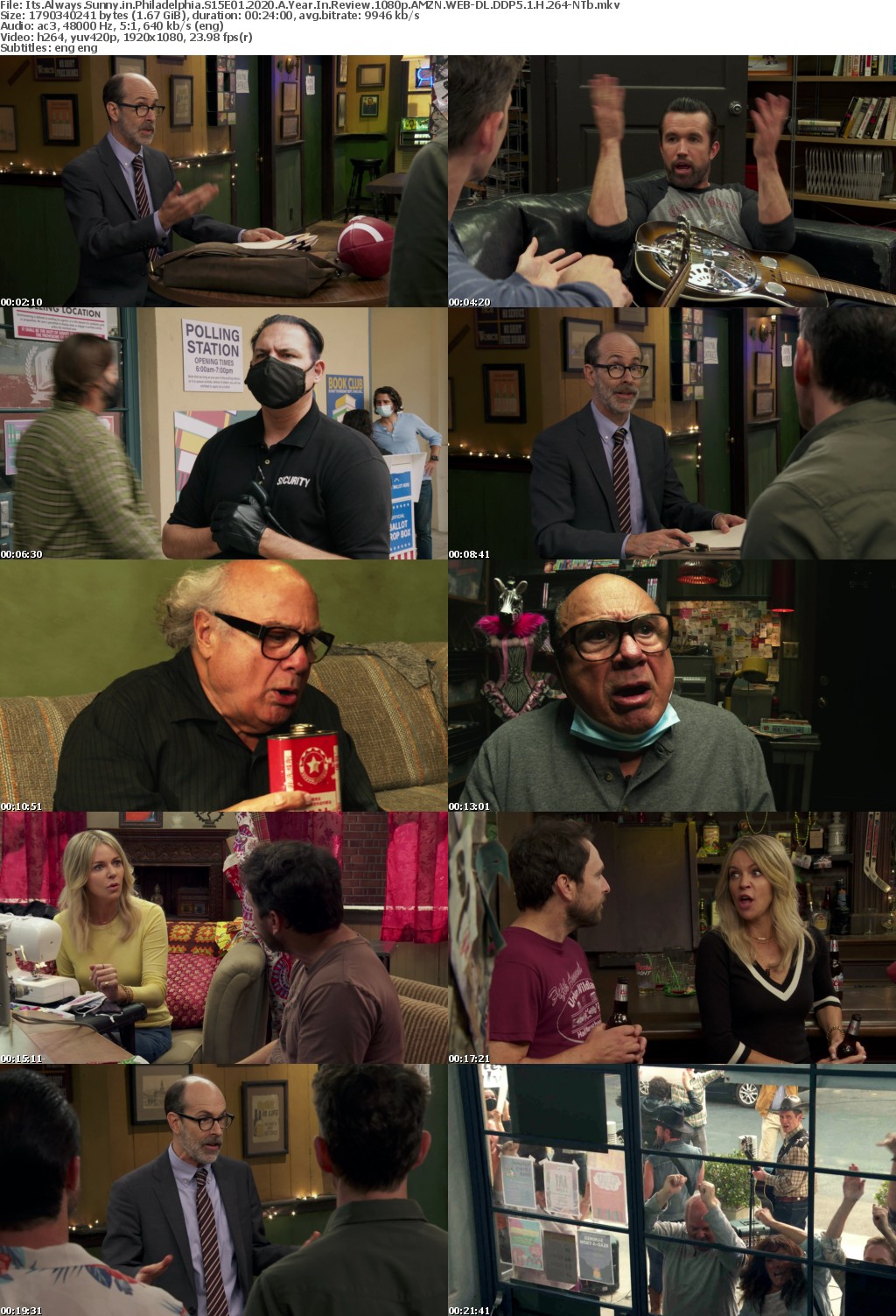 Its Always Sunny in Philadelphia S15E01 2020 A Year In Review 1080p AMZN WEBRip DDP5 1 x264-NTb
