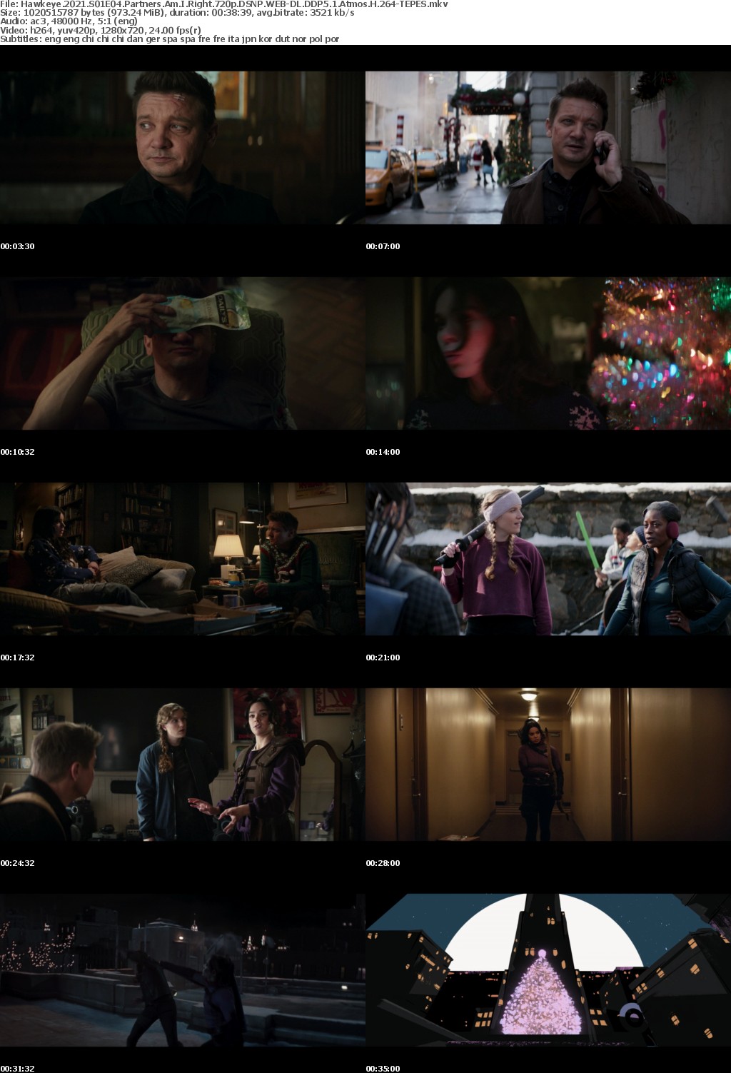 Hawkeye 2021 S01E04 Partners Am I Right 720p DSNP WEBRip DDP5 1 x264-TEPES