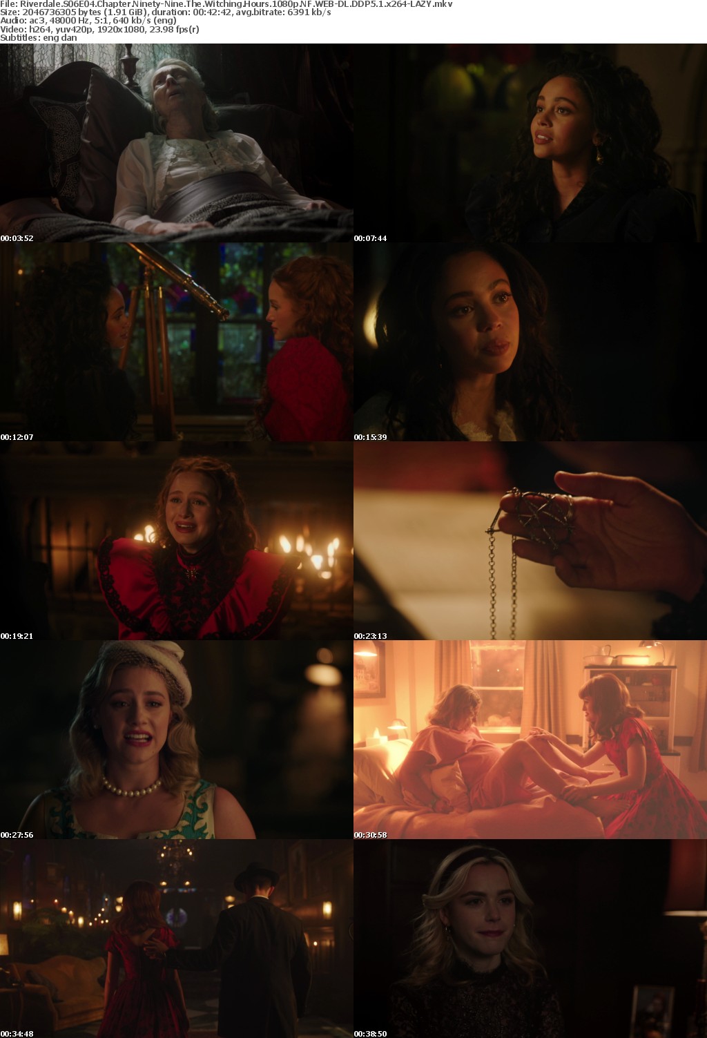 Riverdale US S06E04 Chapter Ninety-Nine The Witching Hours 1080p NF WEBRip DDP5 1 x264-LAZY