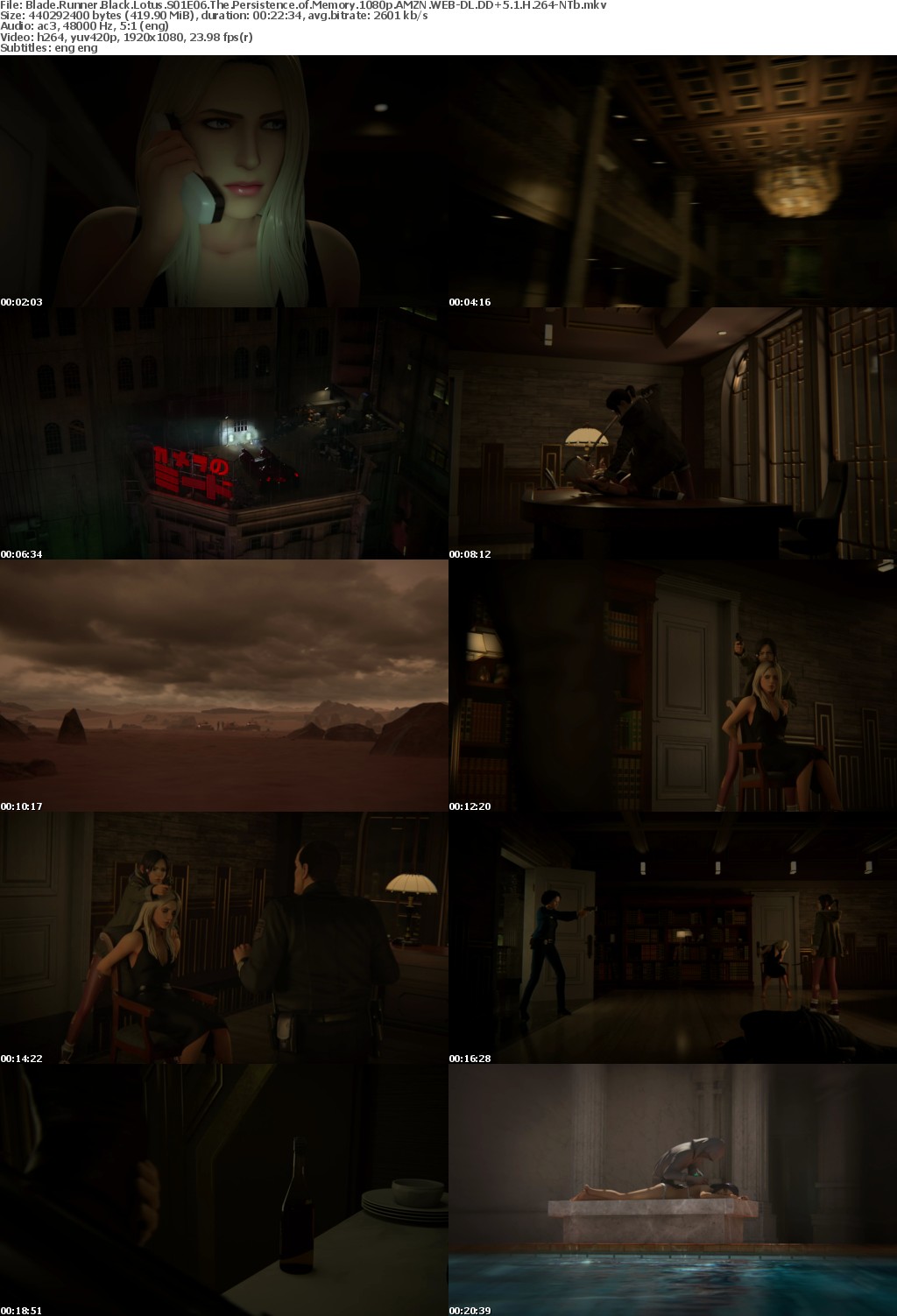 Blade Runner Black Lotus S01E06 The Persistence of Memory 1080p AMZN WEBRip DDP5 1 x264-NTb