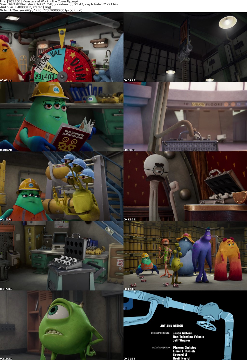 Monsters at Work S1 E5 The Cover Up MP4 720p H264 WEBRip EzzRips