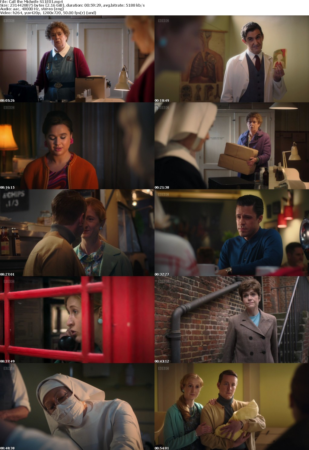 Call the Midwife S11E01 (1280x720p HD, 50fps, soft Eng subs)