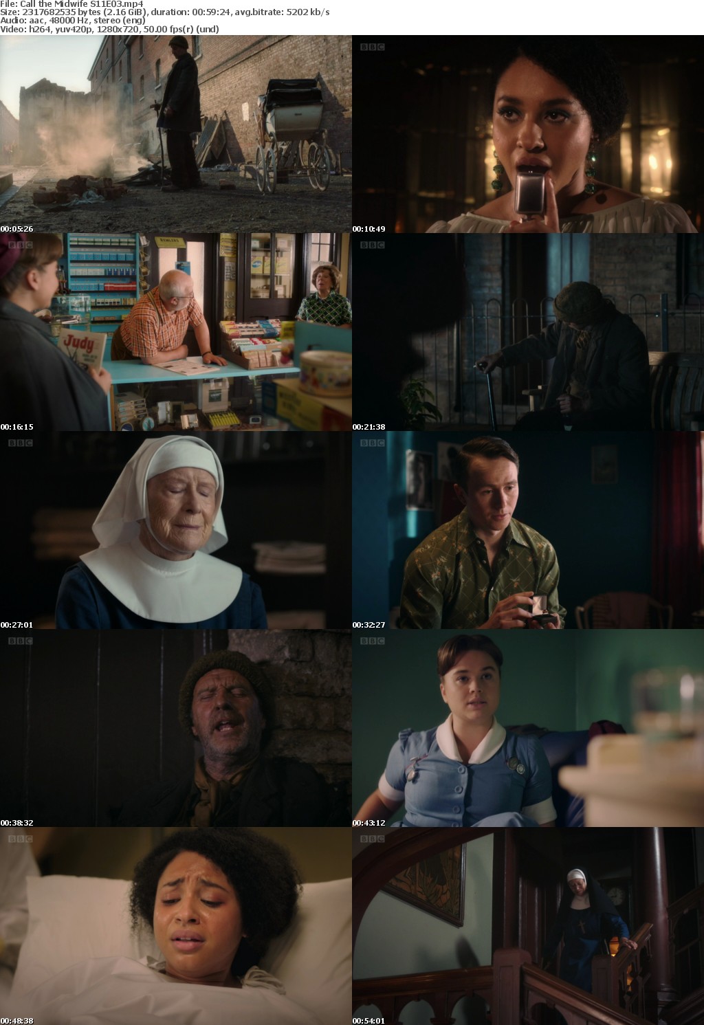 Call the Midwife S11E03 (1280x720p HD, 50fps, soft Eng subs)