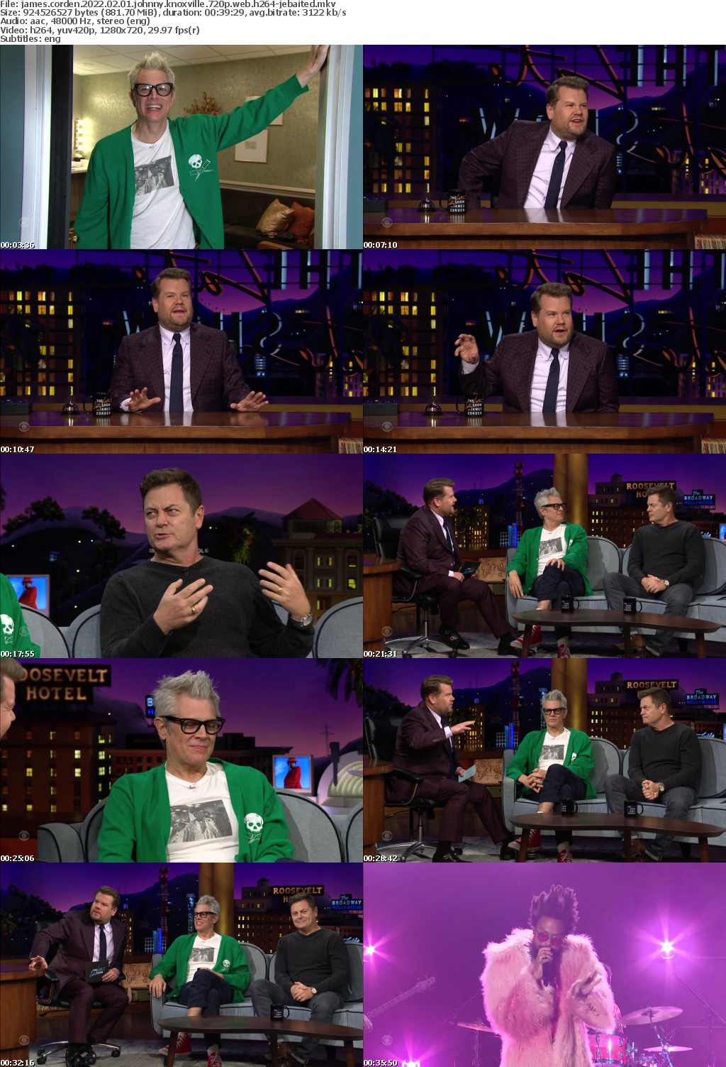 James Corden 2022 02 01 Johnny Knoxville 720p WEB H264-JEBAITED