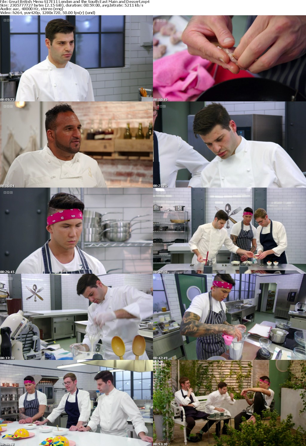 Great British Menu S17E11 London and the South East Main and Dessert (1280x720p HD, 50fps, soft Eng subs)