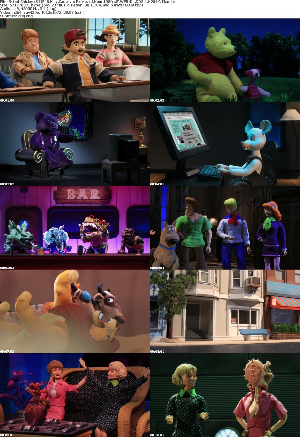 Robot Chicken S11E18 May Cause an Excess of Ham 1080p WEB-DL DD5 1 H264-NTb