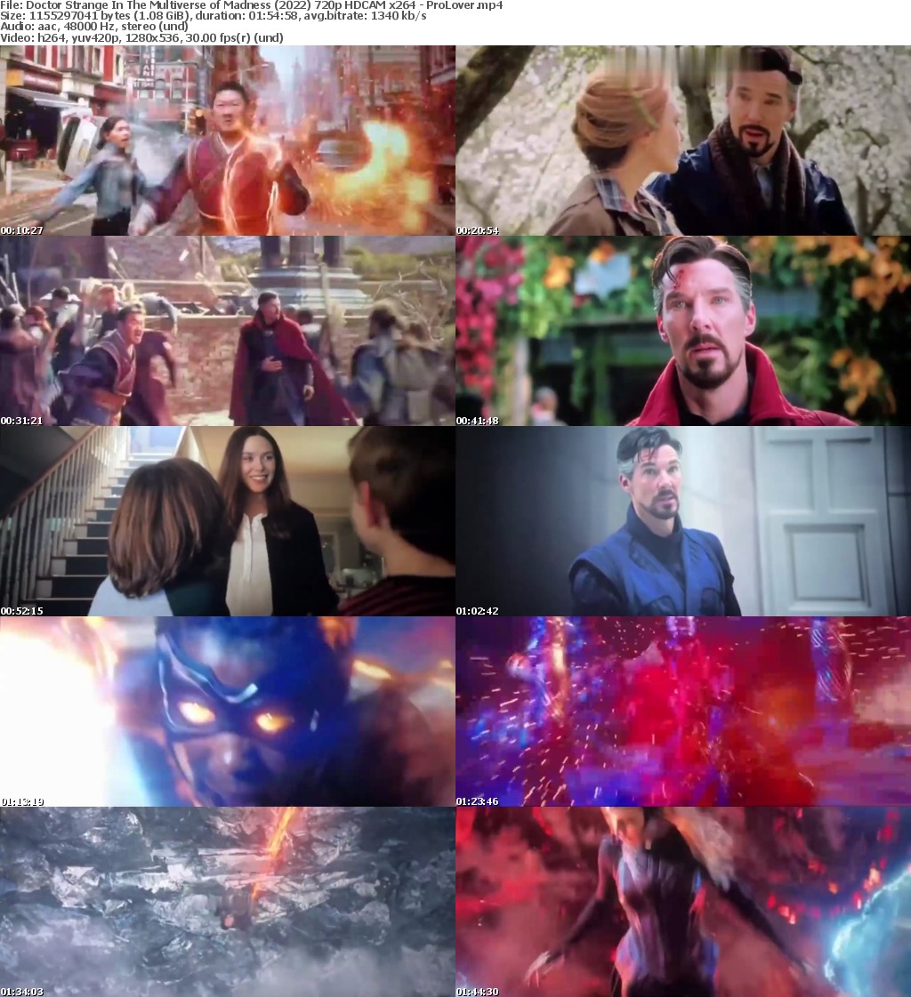 Doctor Strange In The Multiverse of Madness (2022) 720p HDCAM x264 - ProLover