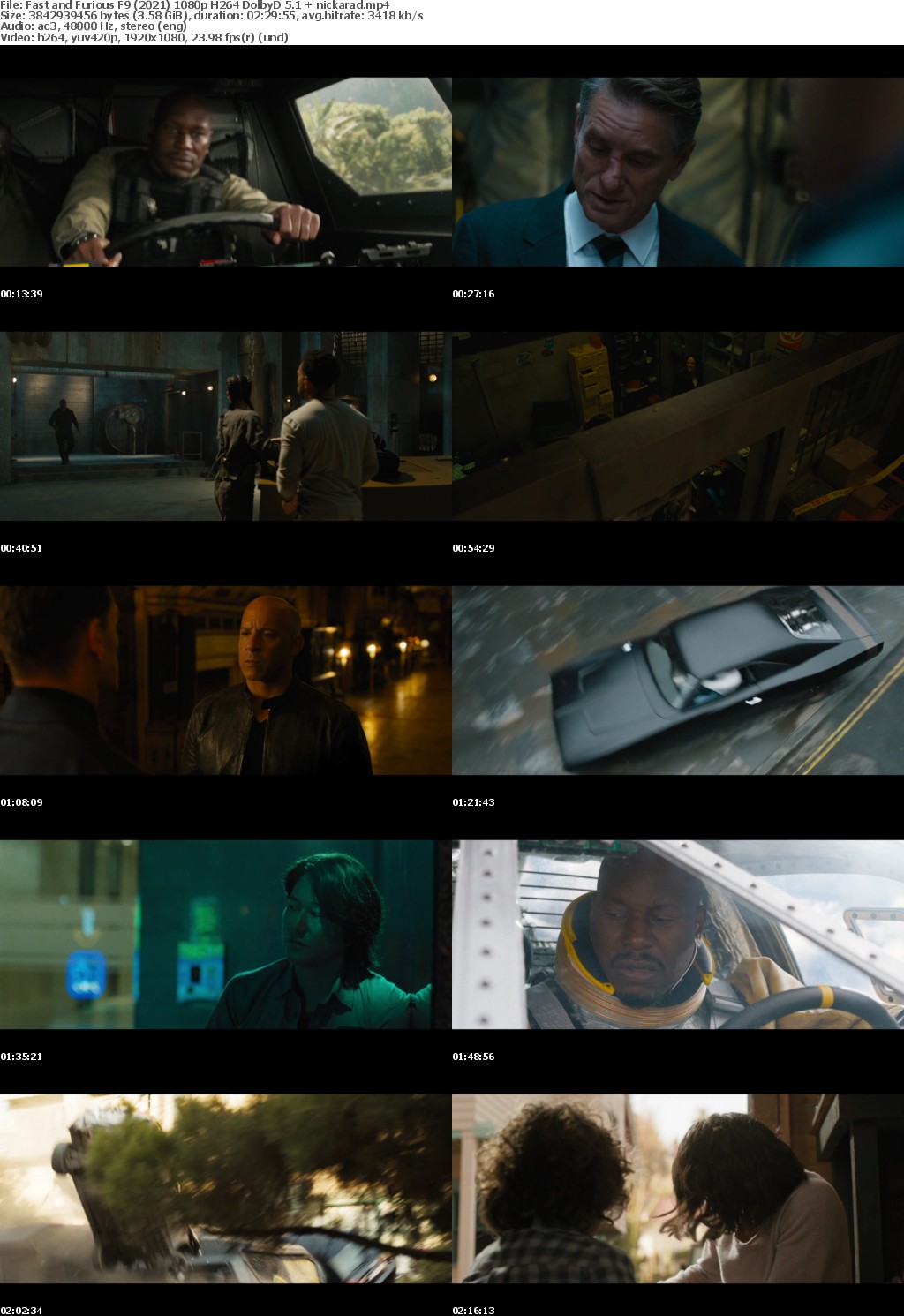 Fast and Furious F9 (2021) 1080p BluRay H264 DolbyD 5 1 nickarad