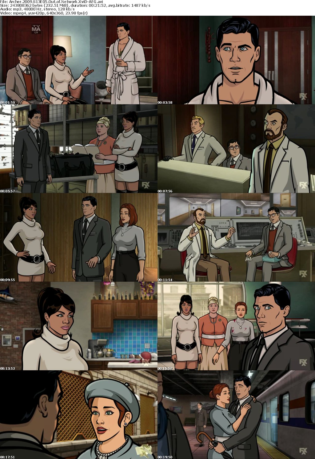 Archer 2009 S13E05 Out of Network XviD-AFG