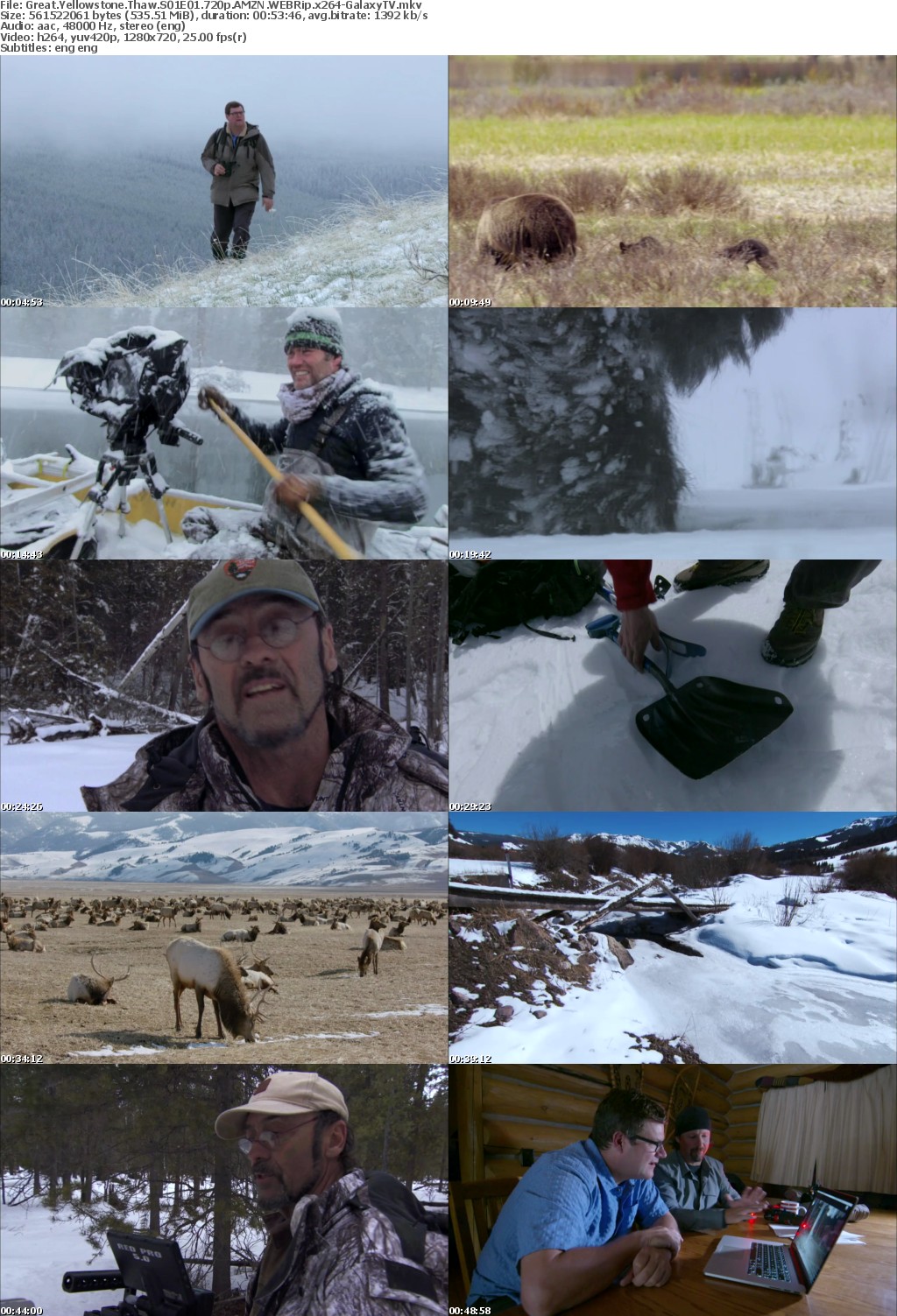 Great Yellowstone Thaw S01 COMPLETE 720p AMZN WEBRip x264-GalaxyTV