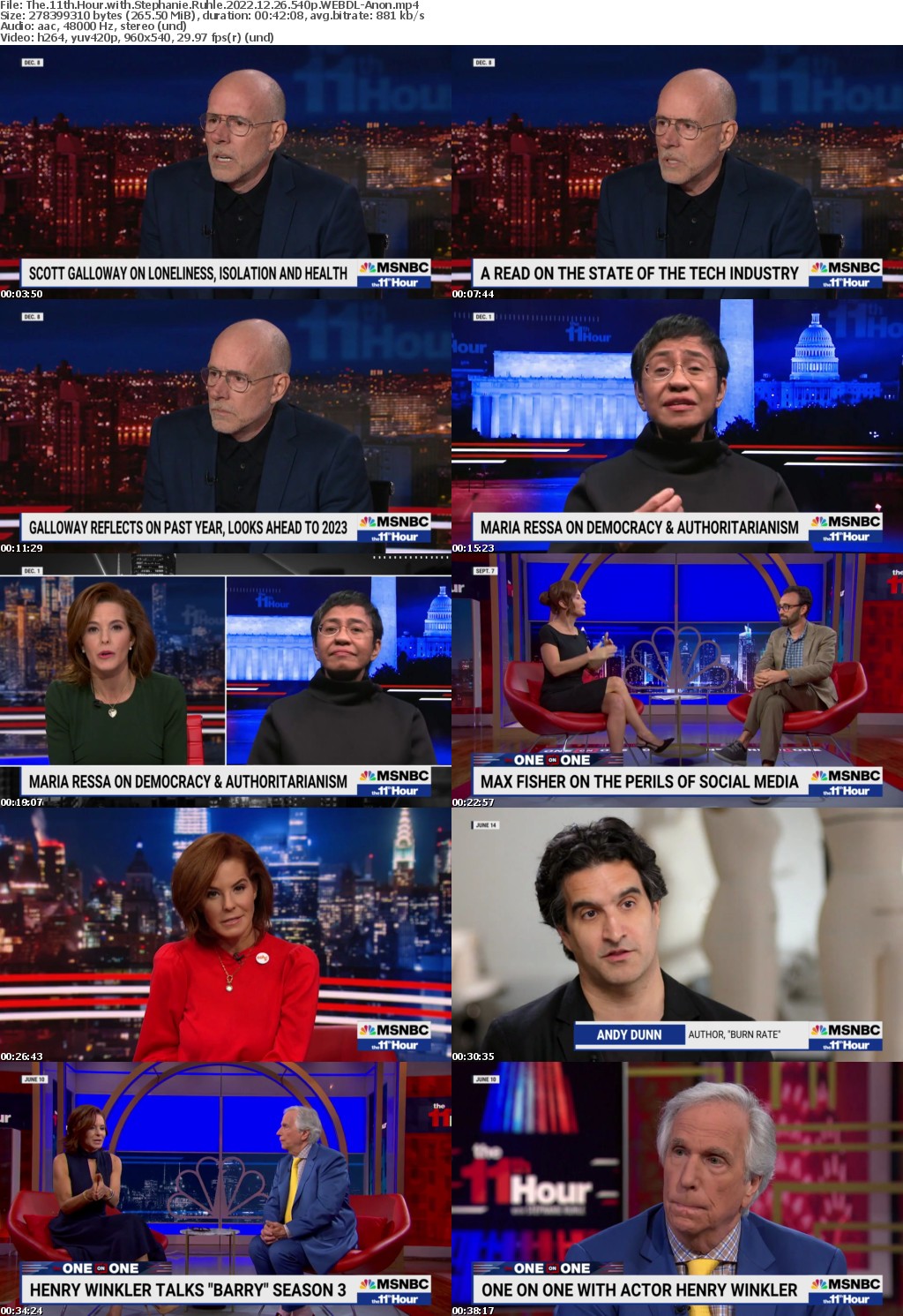 The 11th Hour with Stephanie Ruhle 2022 12 26 540p WEBDL-Anon