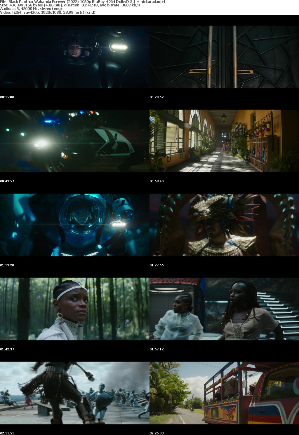 Black Panther Wakanda Forever (2022) 1080p BluRay H264 DolbyD 5 1 nickarad
