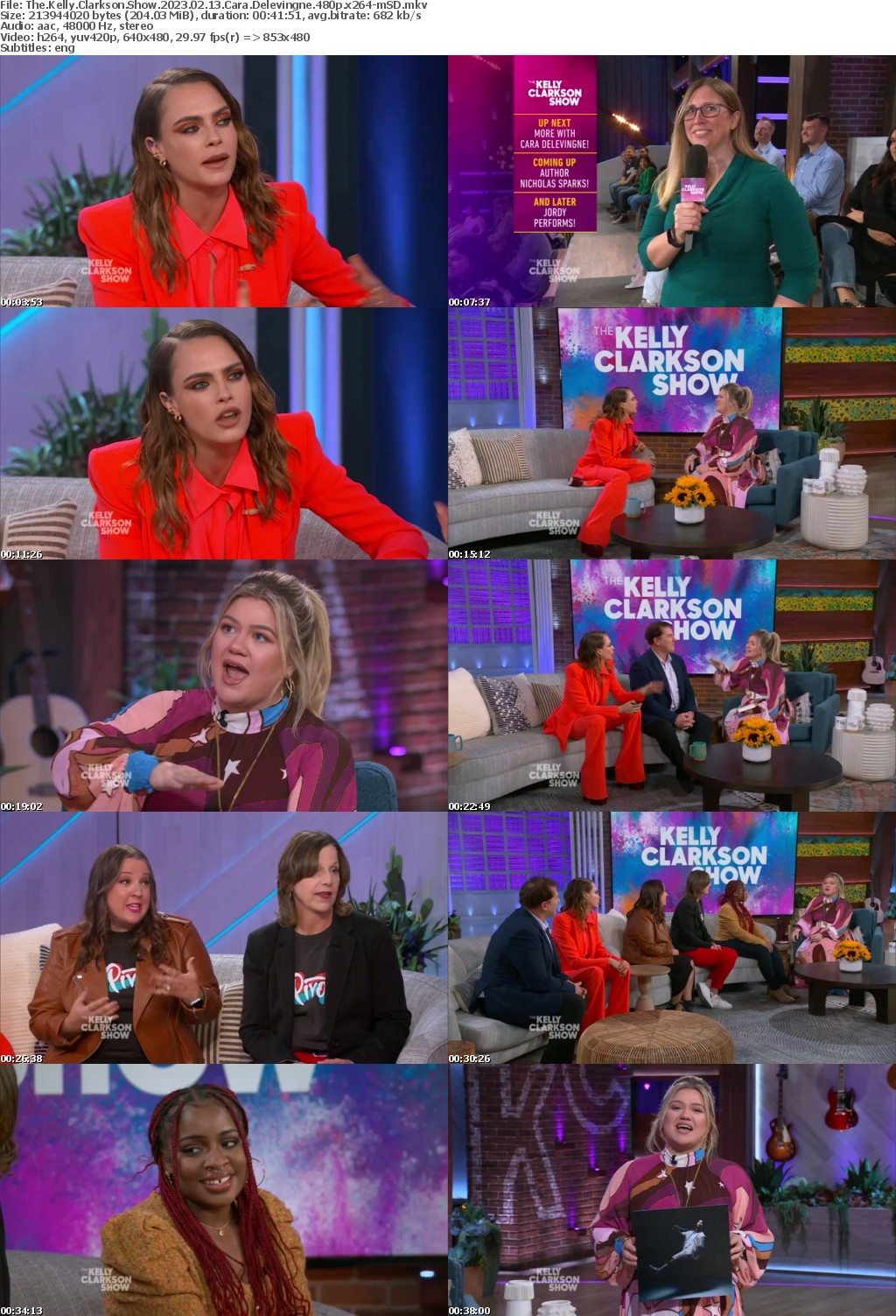 The Kelly Clarkson Show 2023 02 13 Cara Delevingne 480p x264-mSD