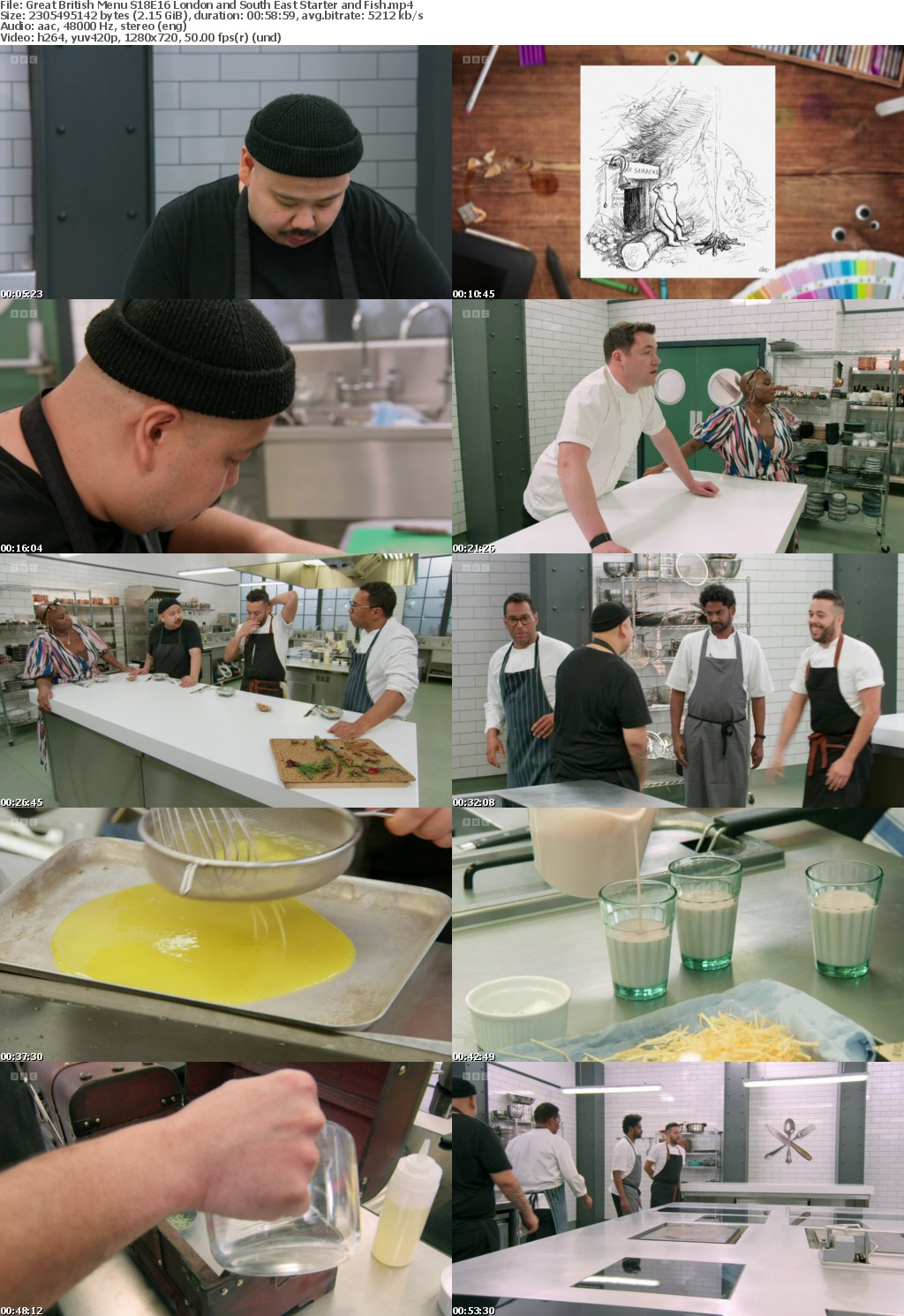 Great British Menu S18E16 London and South East Starter and Fish (1280x720p HD, 50fps, soft Eng subs)