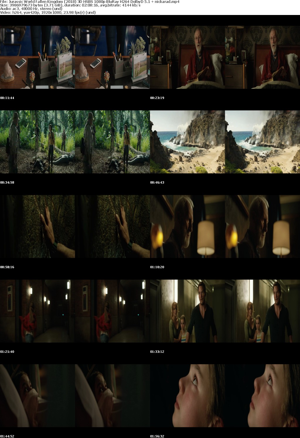 Jurassic World Fallen Kingdom (2018) 3D HSBS 1080p BluRay H264 DolbyD 5 1 nickarad