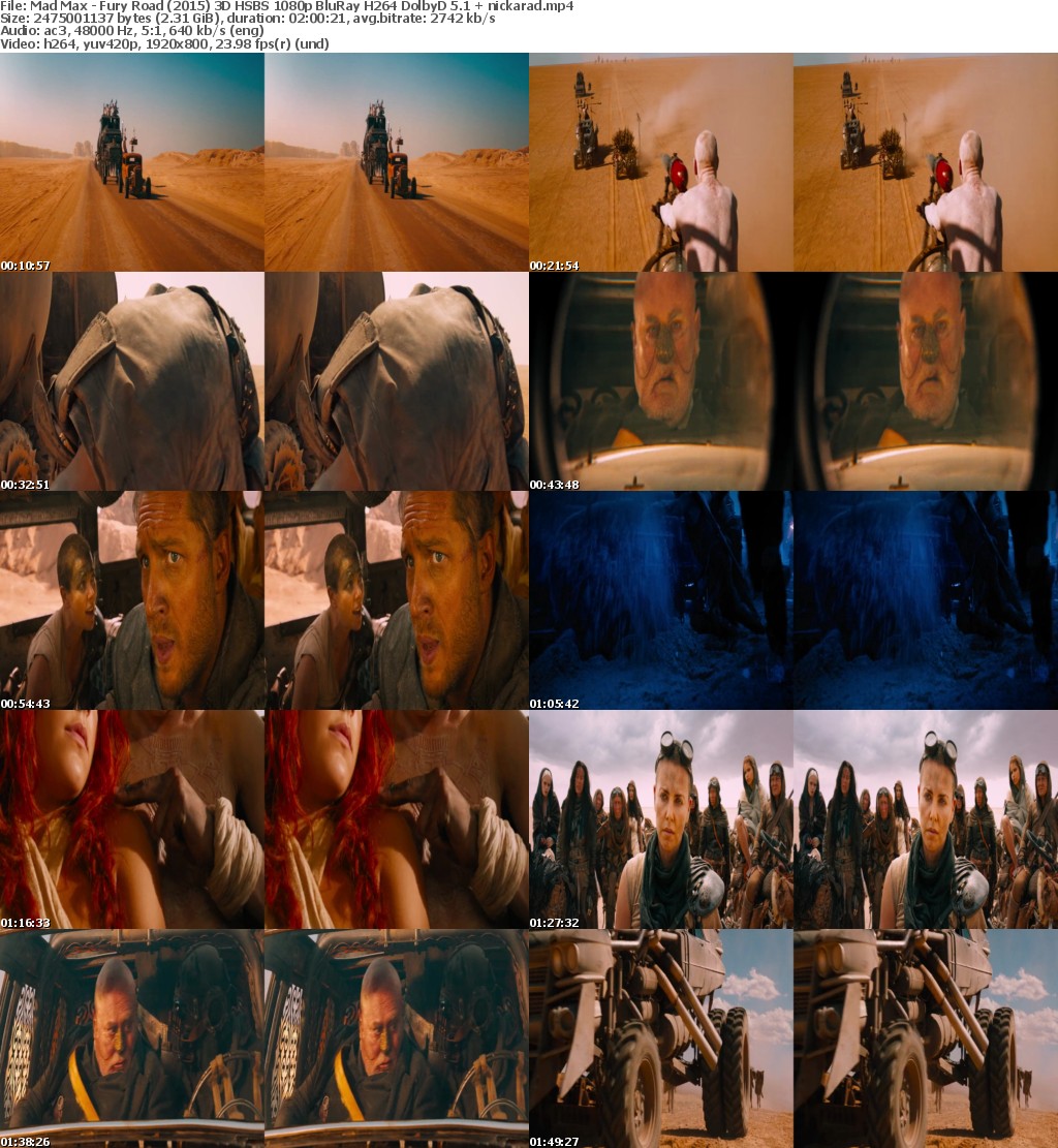 Mad Max Fury Road (2015) 3D HSBS 1080p BluRay H264 DolbyD 5 1 nickarad