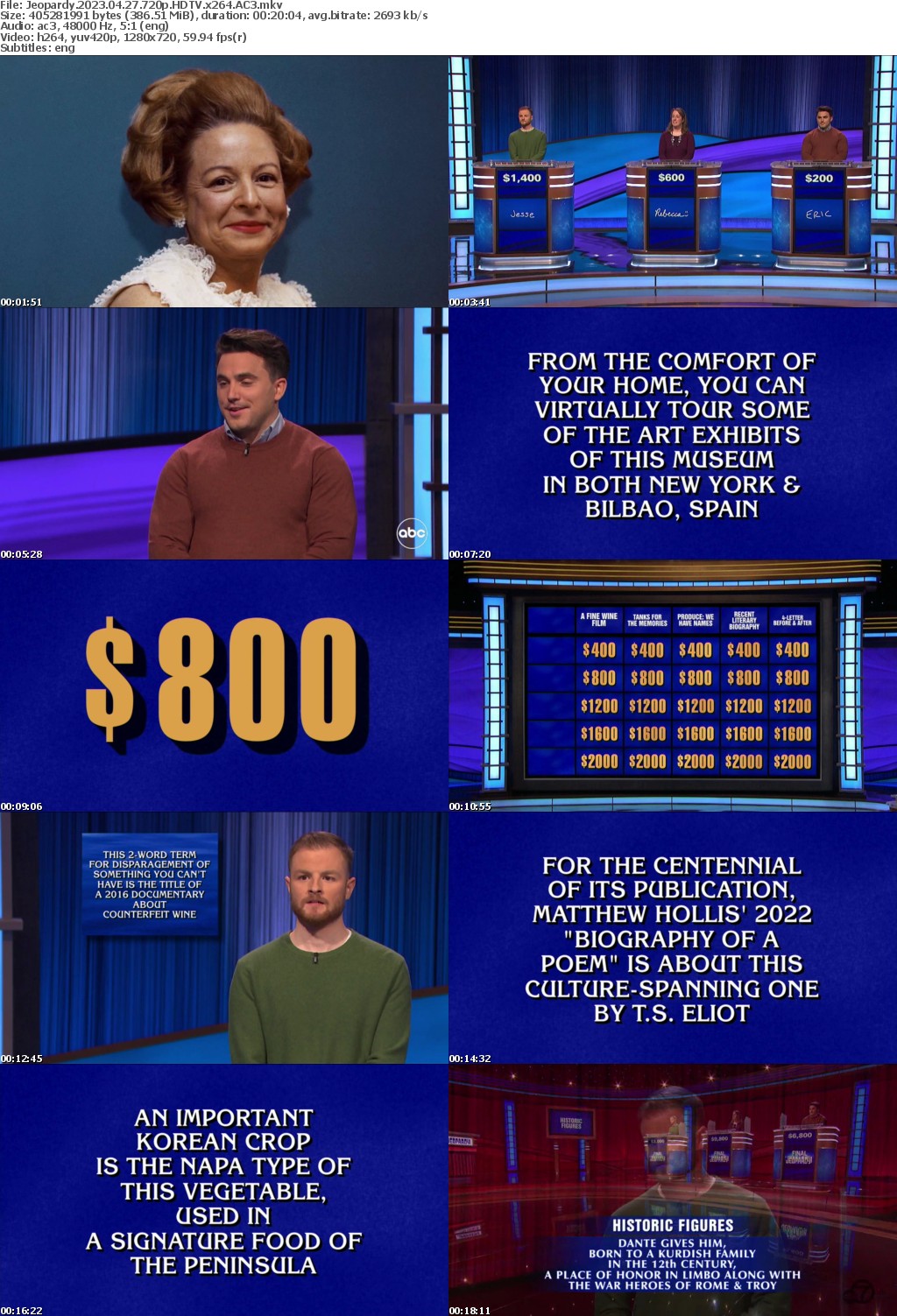 Jeopardy 2023 04 27 720p HDTV x264 AC3 atgoat