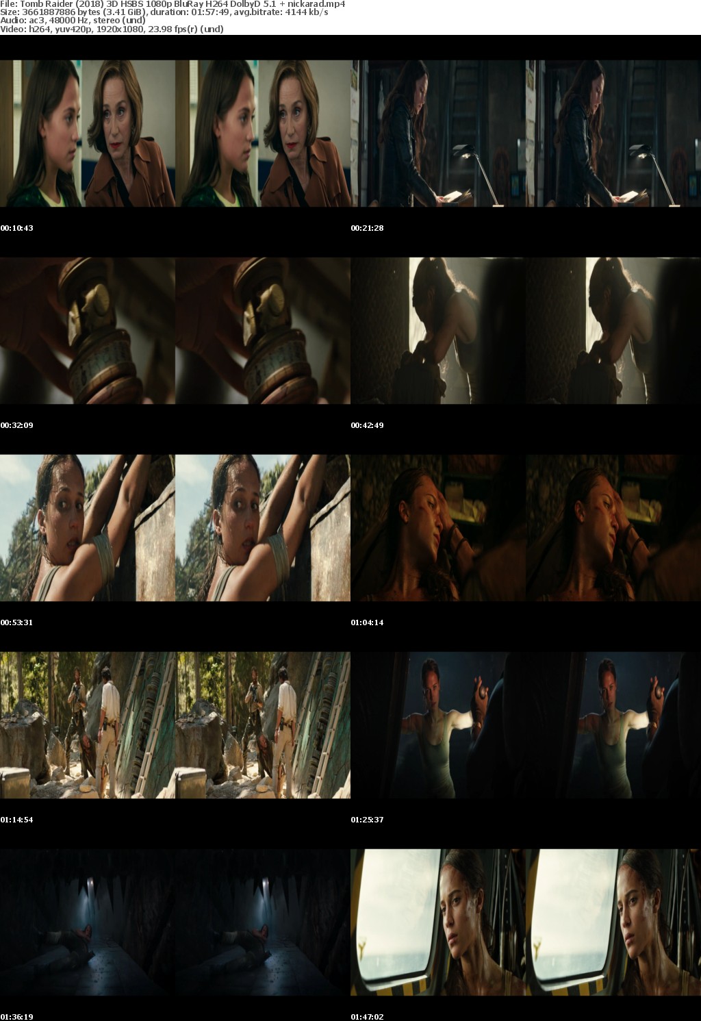 Tomb Raider (2018) 3D HSBS 1080p BluRay H264 DolbyD 5 1 nickarad
