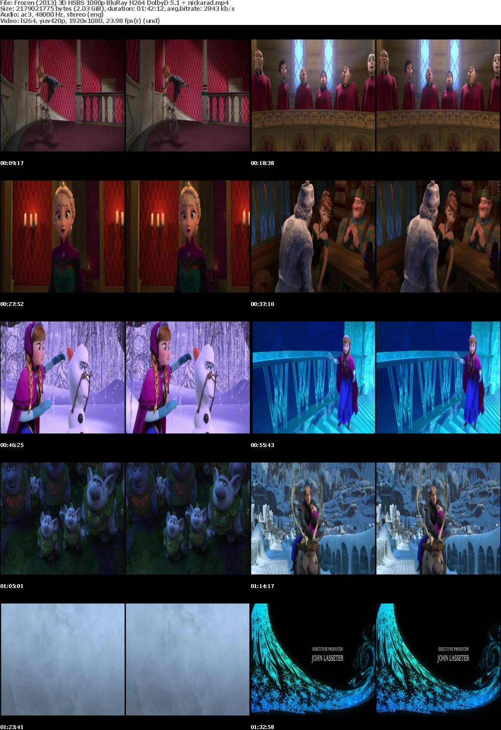 Frozen (2013) 3D HSBS 1080p BluRay H264 DolbyD 5 1 nickarad