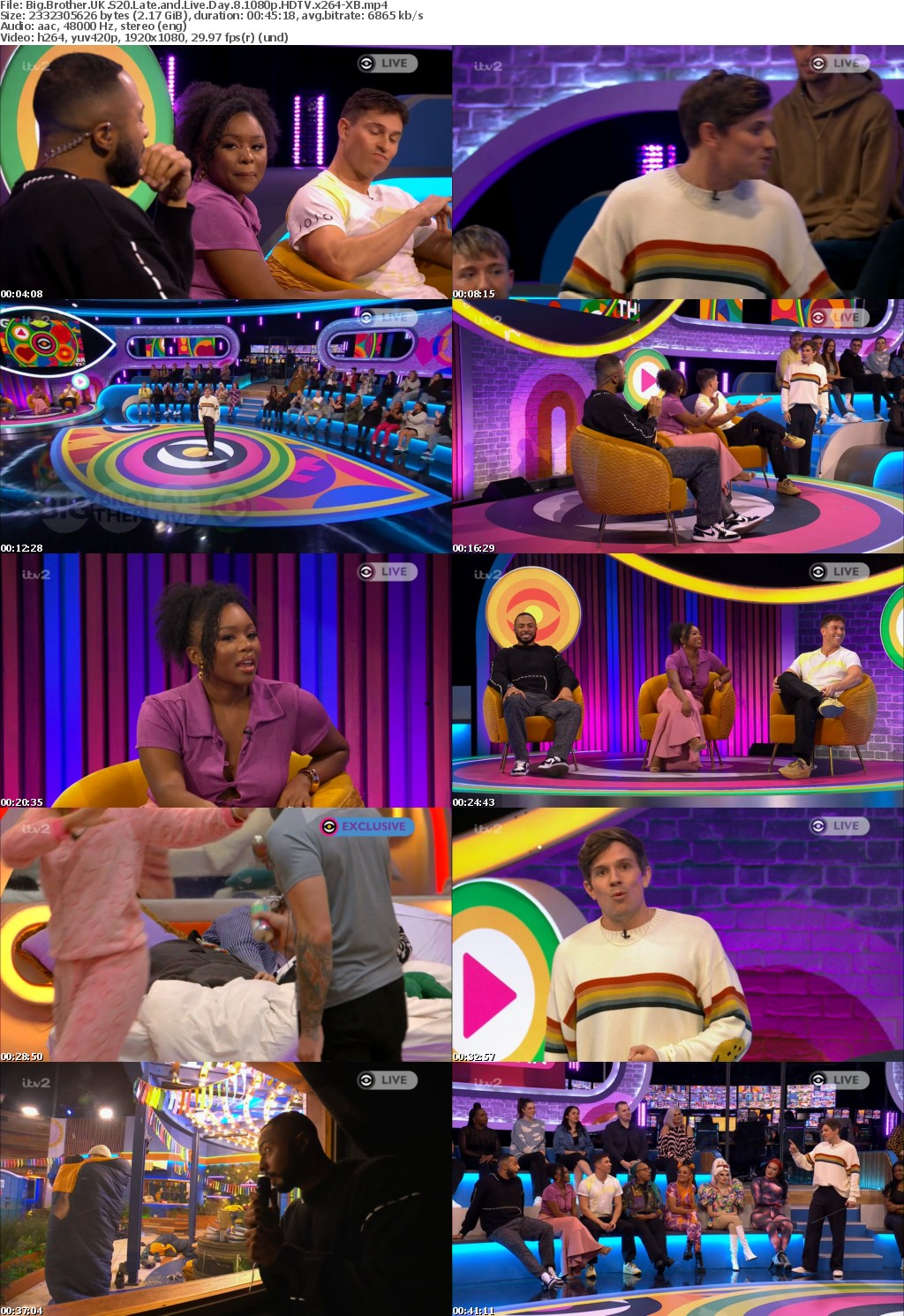Big Brother UK S20 Late and Live Day 8 1080p HDTV x264-XB