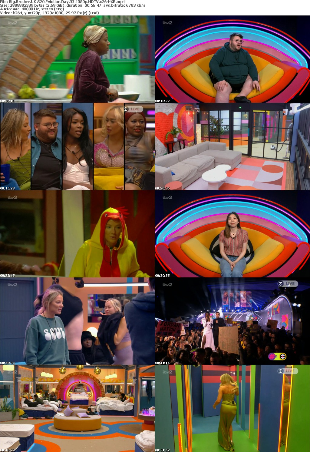 Big Brother UK S20 Eviction Day 33 1080p HDTV x264-XB