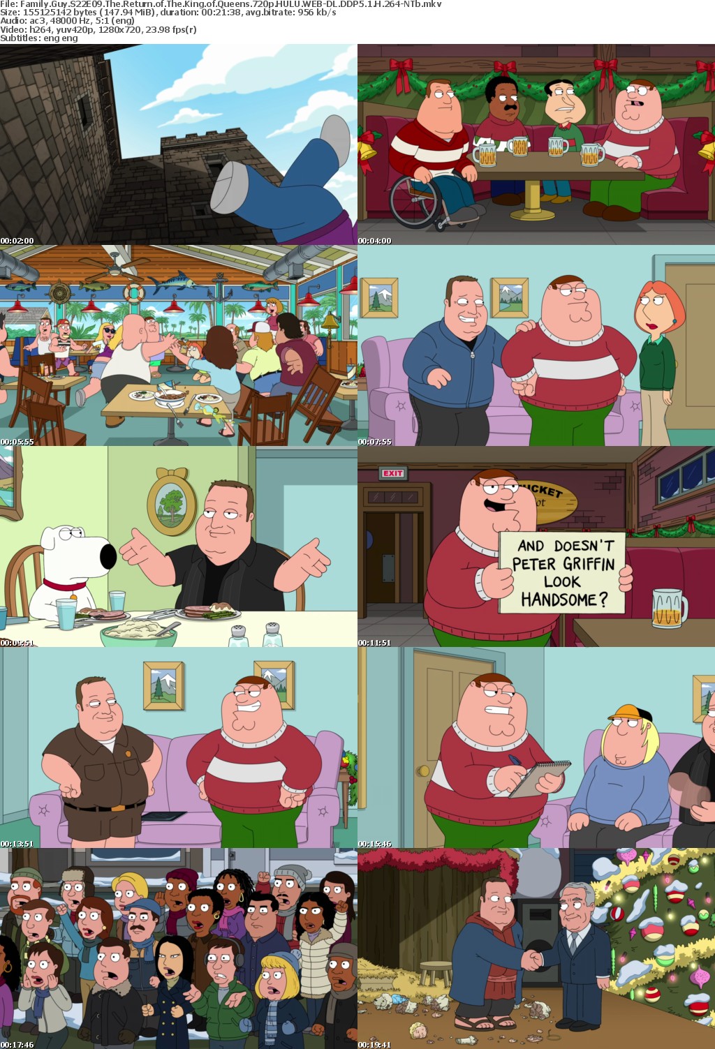 Family Guy S22E09 The Return of The King of Queens 720p HULU WEB-DL DDP5 1 H 264-NTb