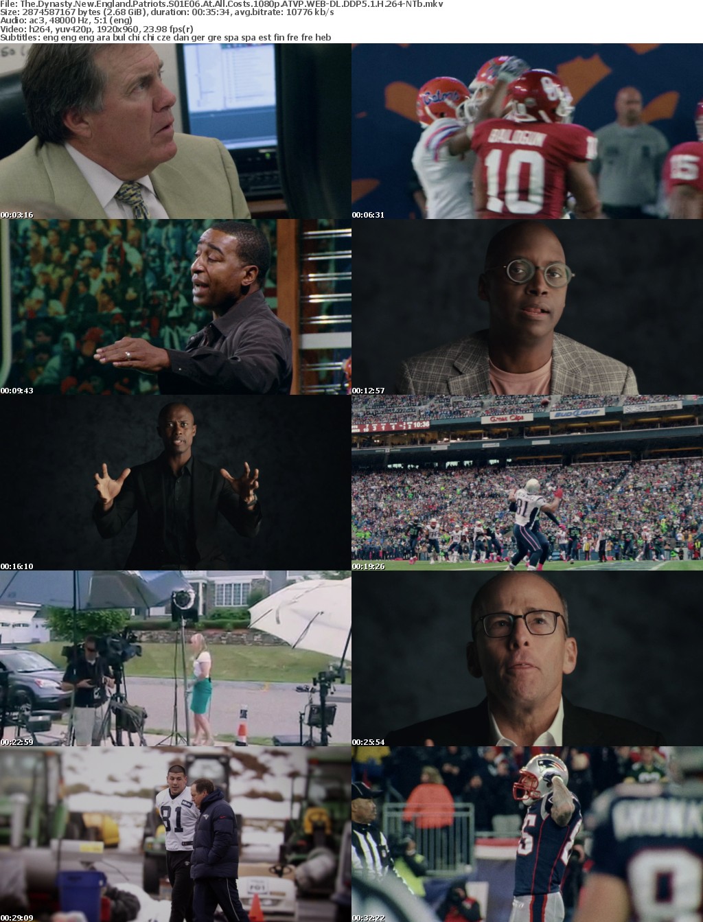 The Dynasty New England Patriots S01E06 At All Costs 1080p ATVP WEB-DL DDP5 1 H 264-NTb