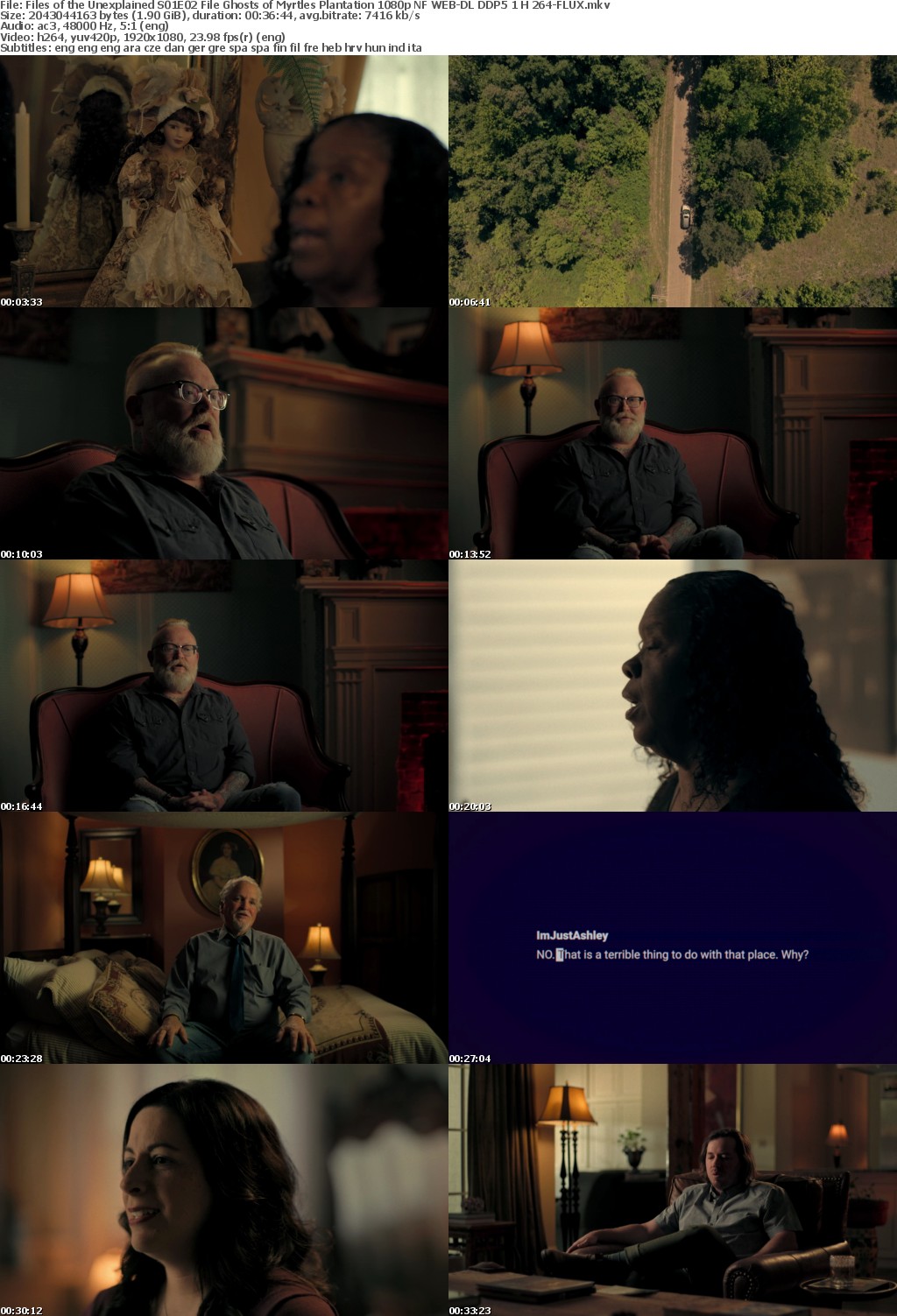 Files of the Unexplained S01E02 File Ghosts of Myrtles Plantation 1080p NF WEB-DL DDP5 1 H 264-FLUX