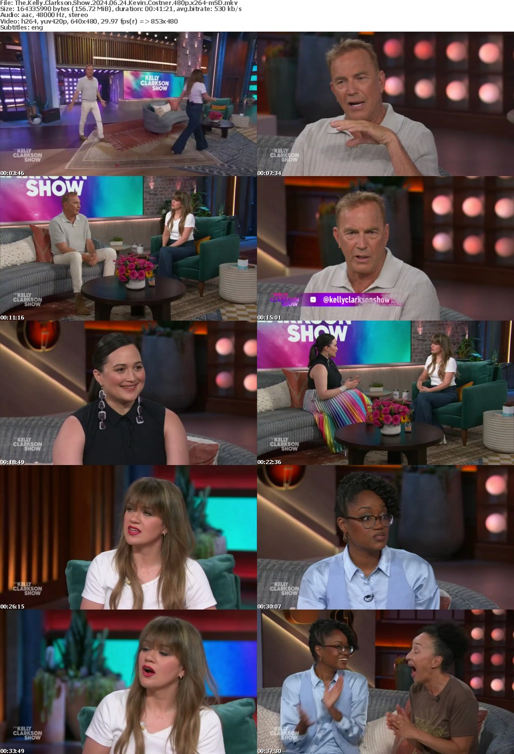 The Kelly Clarkson Show 2024 06 24 Kevin Costner 480p x264-mSD